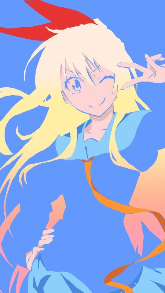 Download mobile wallpaper Anime, Blonde, Long Hair, Minimalist, Chitoge Kirisaki, Nisekoi for free.