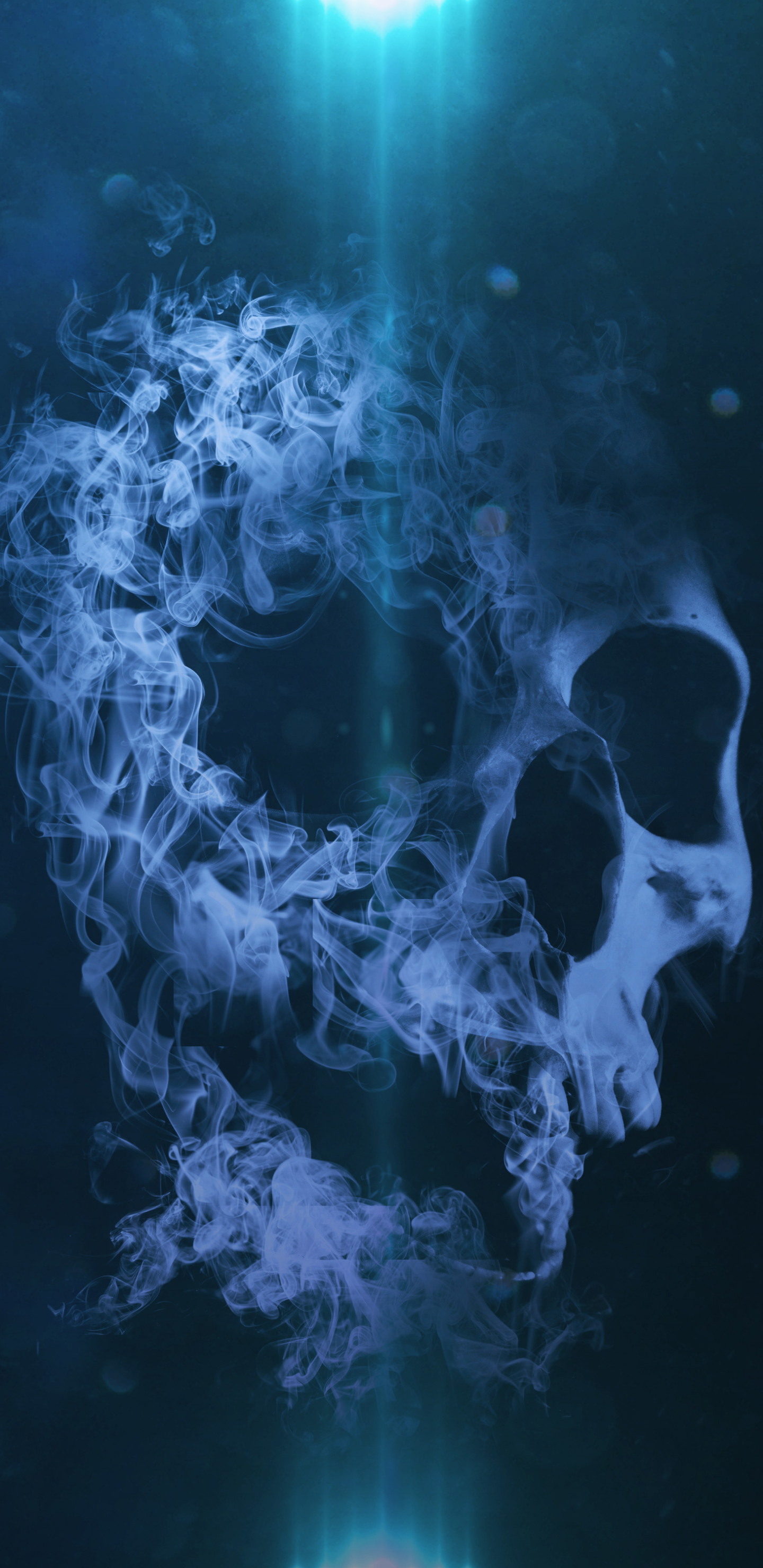 Download mobile wallpaper Smoke, Dark, Skull for free.