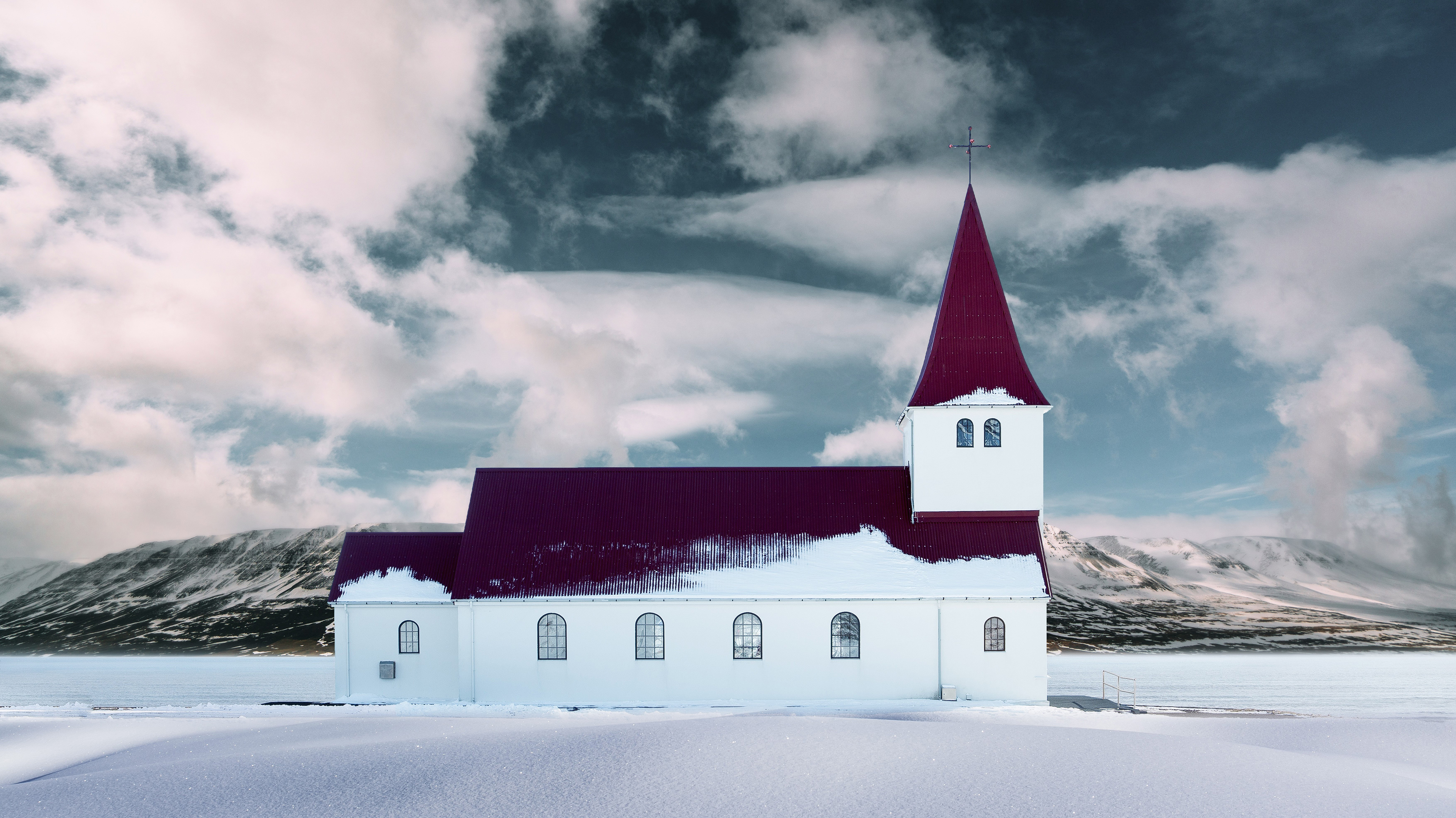 Скачать картинку Снег, Церковь, Церкви, Религиозные в телефон бесплатно.