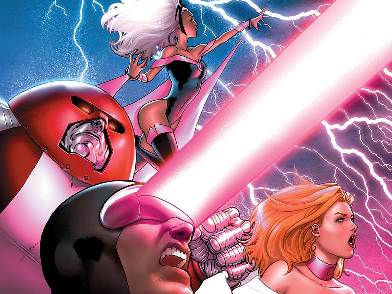 comics, x men, cyclops (marvel comics), emma frost, juggernaut (marvel comics), storm (marvel comics)