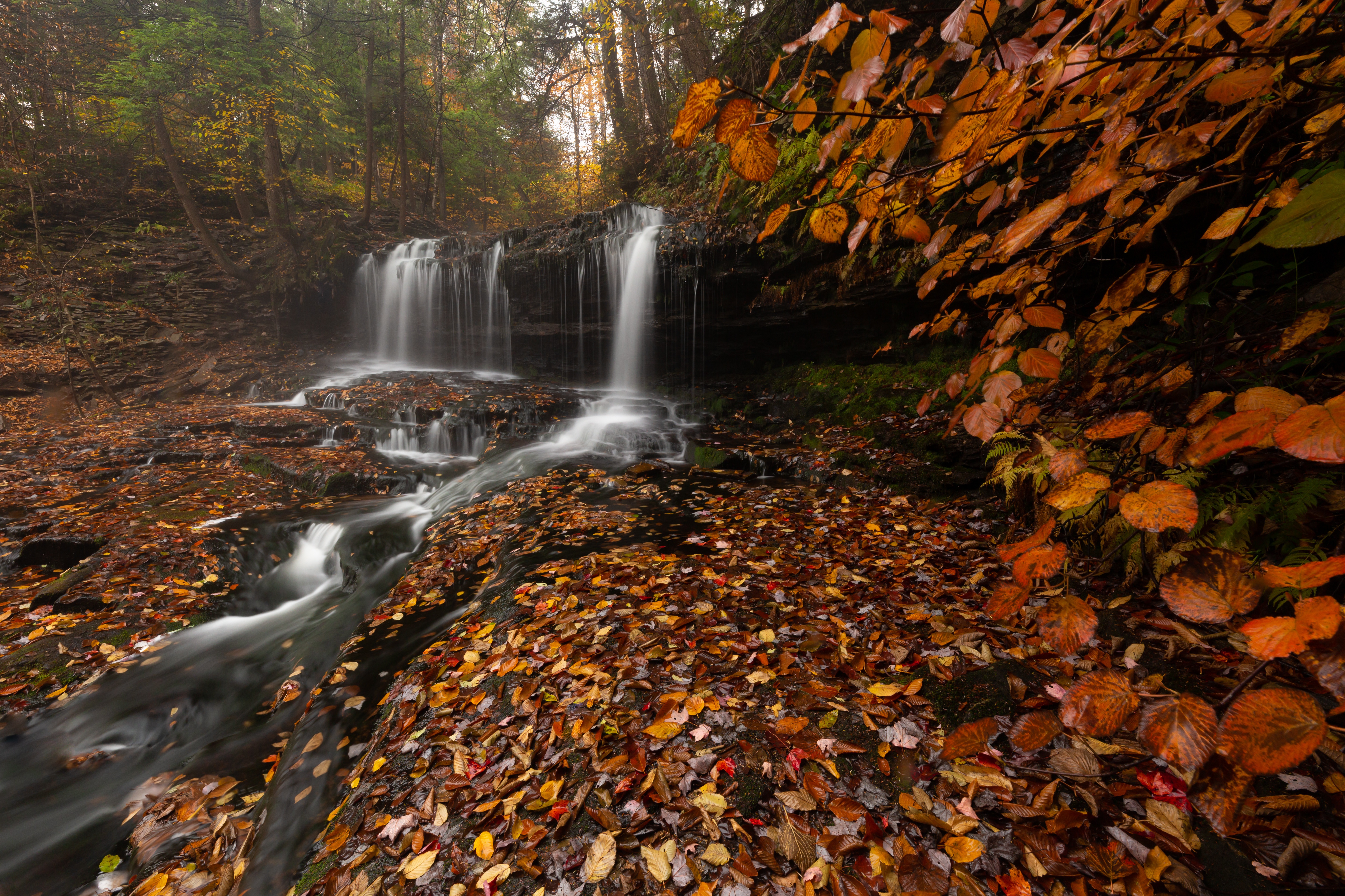 Handy-Wallpaper Natur, Herbst, Wasserfälle, Wasserfall, Erde/natur kostenlos herunterladen.