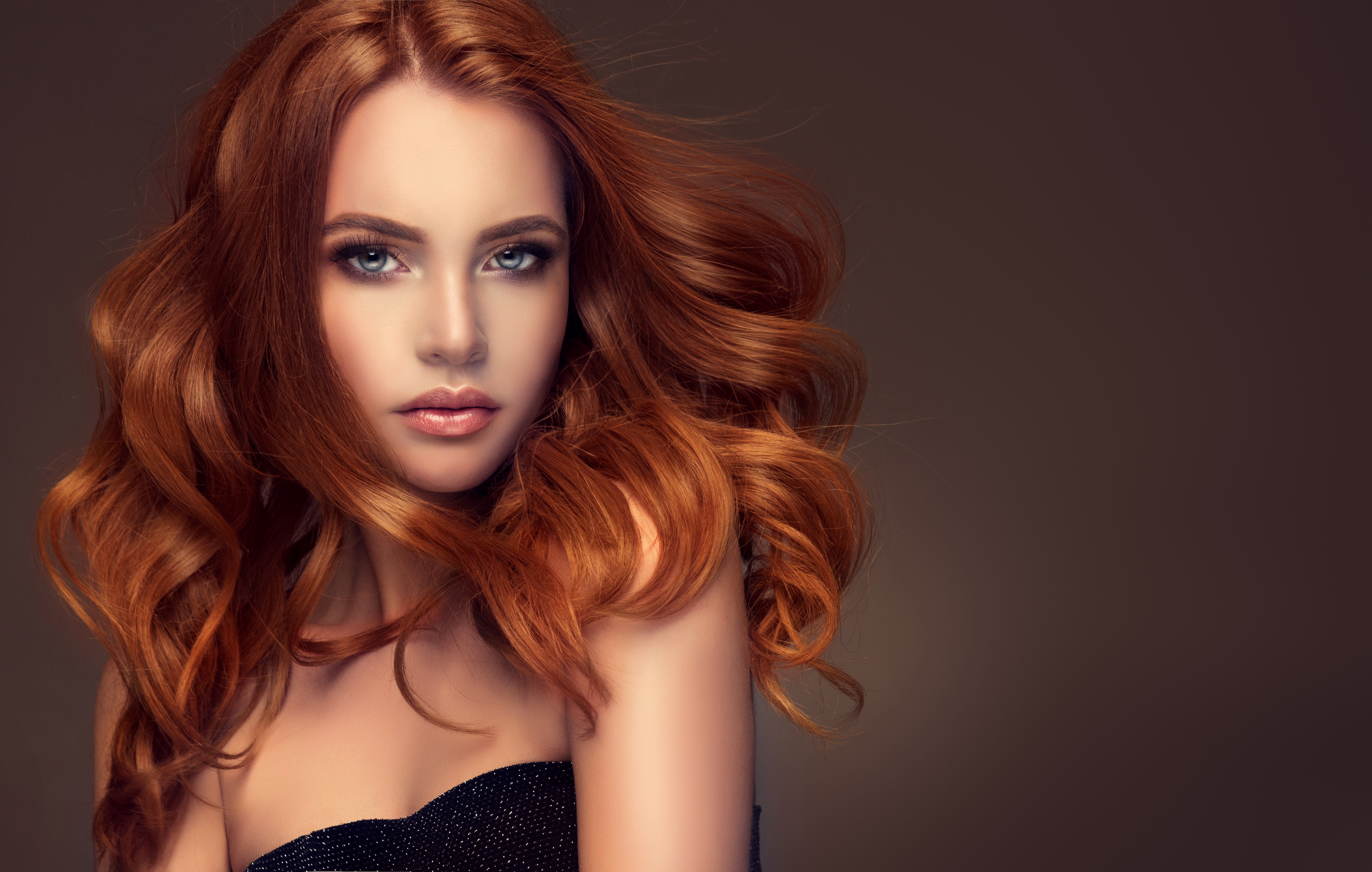 無料モバイル壁紙赤毛, 顔, 青い目, モデル, 女性, 化粧, 髪をダウンロードします。