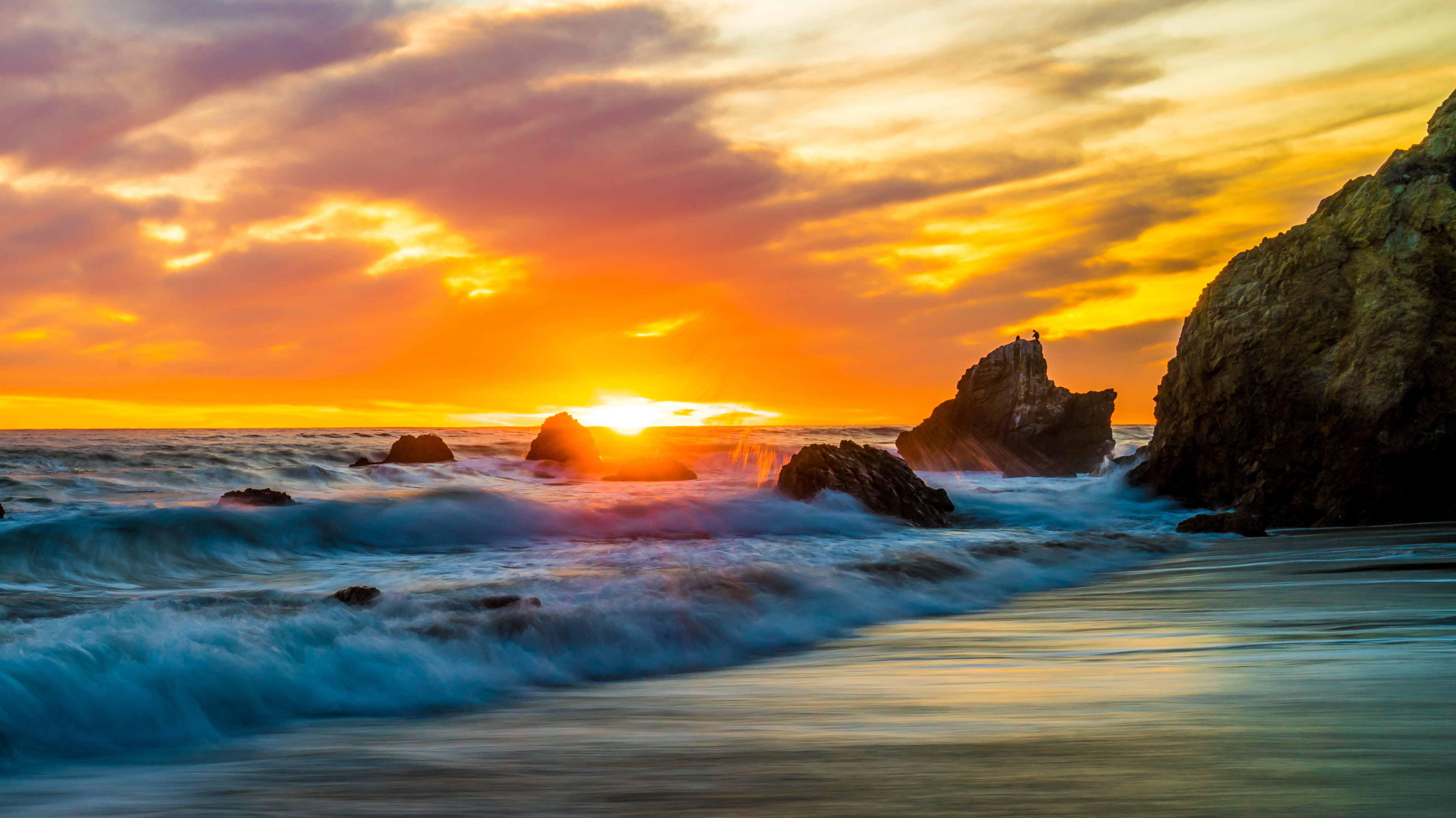 Descarga gratis la imagen Naturaleza, Cielo, Horizonte, Océano, Atardecer, Tierra/naturaleza en el escritorio de tu PC