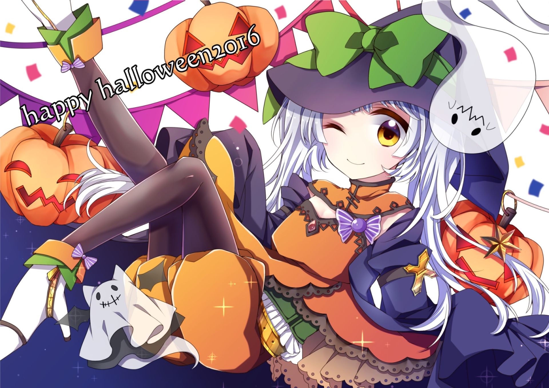 Download mobile wallpaper Anime, Halloween, Pumpkin, Happy Halloween for free.