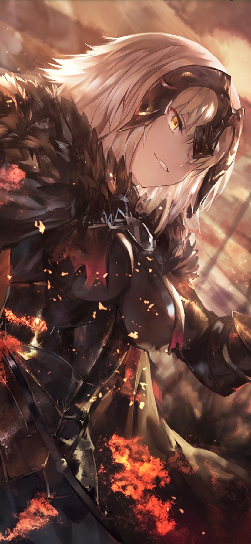 Download mobile wallpaper Anime, White Hair, Woman Warrior, Fate (Series), Fate/grand Order, Jeanne D'arc Alter, Avenger (Fate/grand Order), Fate Series for free.