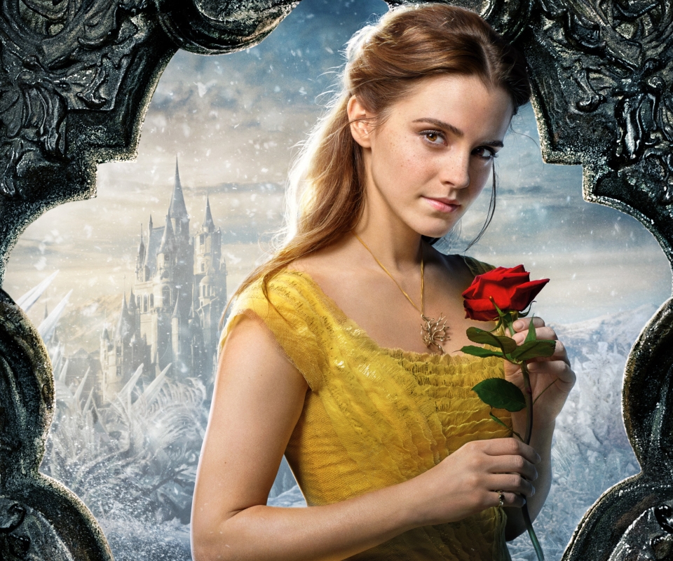 Téléchargez gratuitement l'image Rose, Emma Watson, Film, La Belle Et La Bête (2017) sur le bureau de votre PC