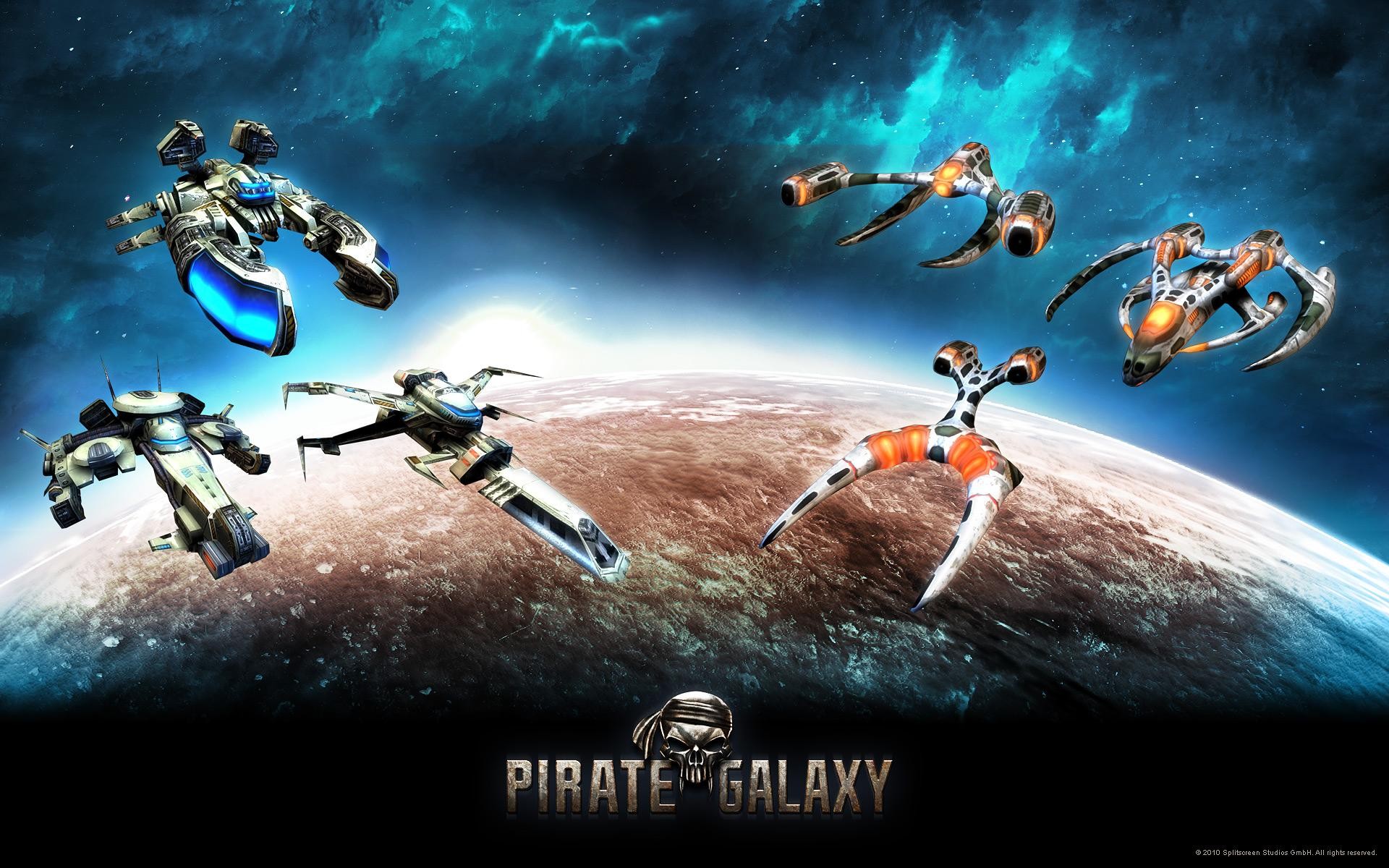 Скачать обои бесплатно Планета, Игра, Космический Корабль, Видеоигры, Пиратская Галактика картинка на рабочий стол ПК