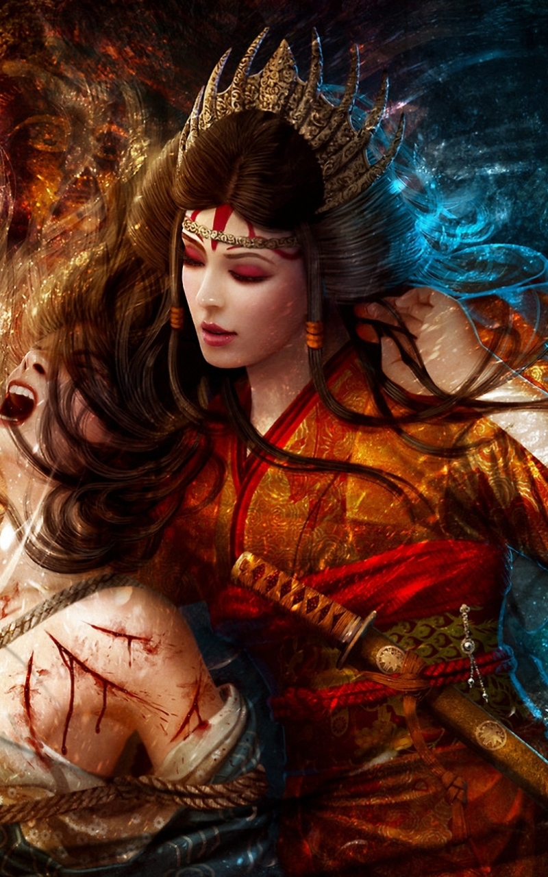 Download mobile wallpaper Fantasy, Legend Of The Five Rings, Woman Warrior for free.