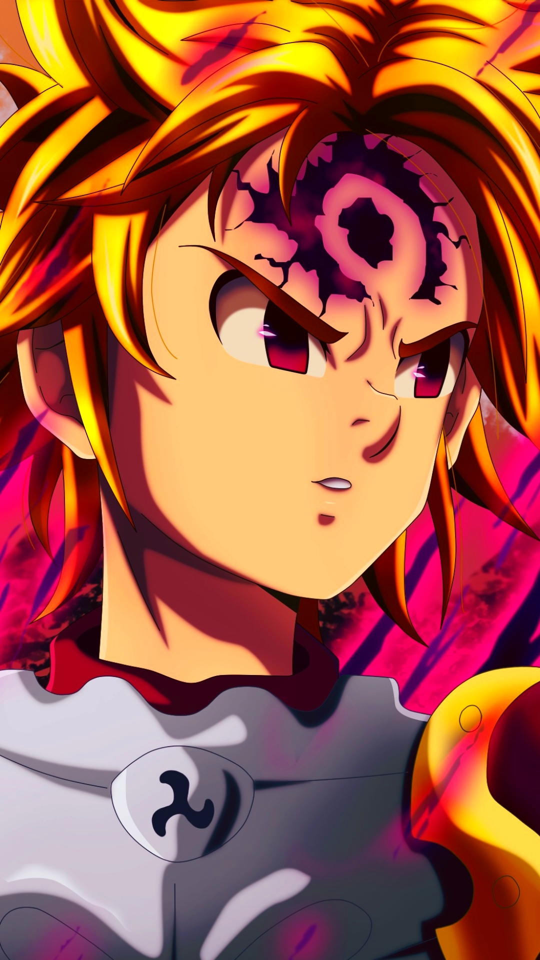 Baixar papel de parede para celular de Anime, Loiro, Olhos Roxos, Cabelo Loiro, Os Sete Pecados Capitais, Meliodas (Os Sete Pecados Capitais) gratuito.