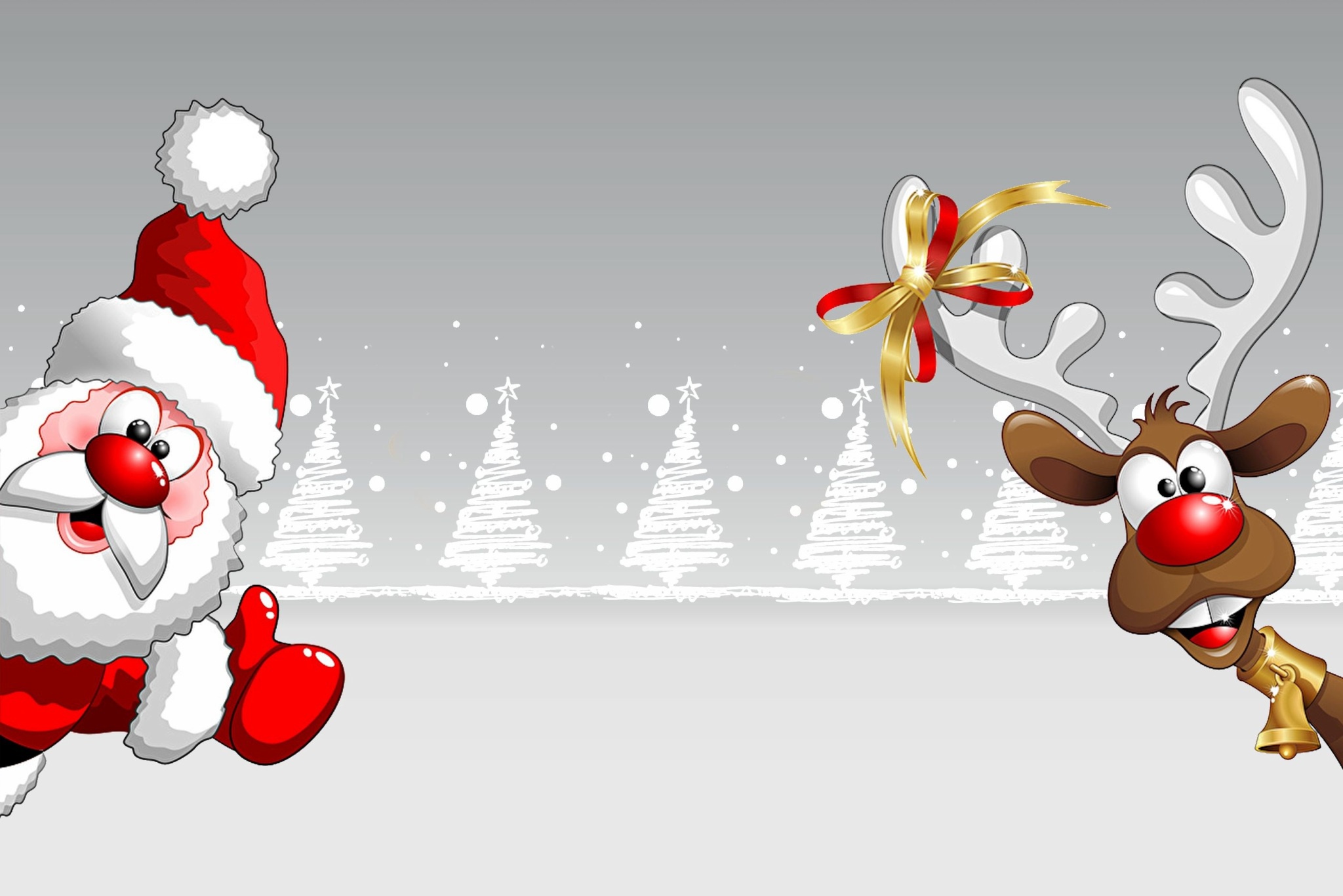 PCデスクトップにクリスマス, クリスマスツリー, サンタ, ホリデー, トナカイ画像を無料でダウンロード