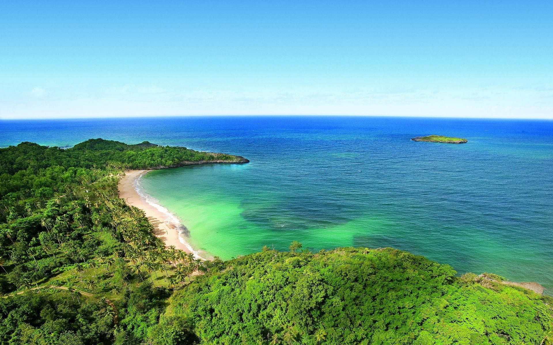 Descarga gratis la imagen Playa, Horizonte, Costa, Bosque, Árbol, Océano, Tierra/naturaleza en el escritorio de tu PC