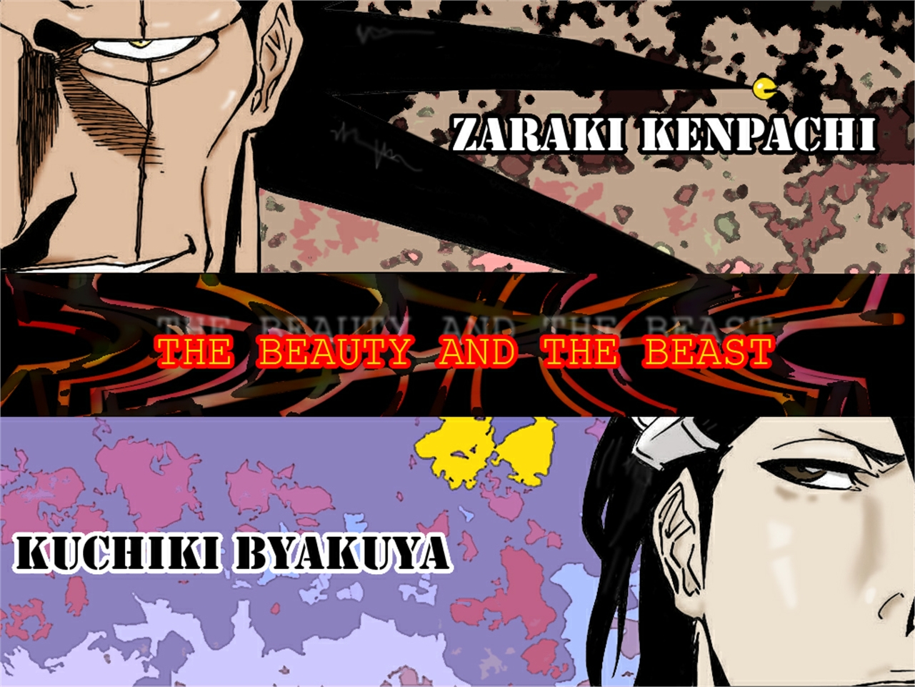 Handy-Wallpaper Bleach, Animes, Byakuya Kuchiki, Kenpachi Zaraki kostenlos herunterladen.