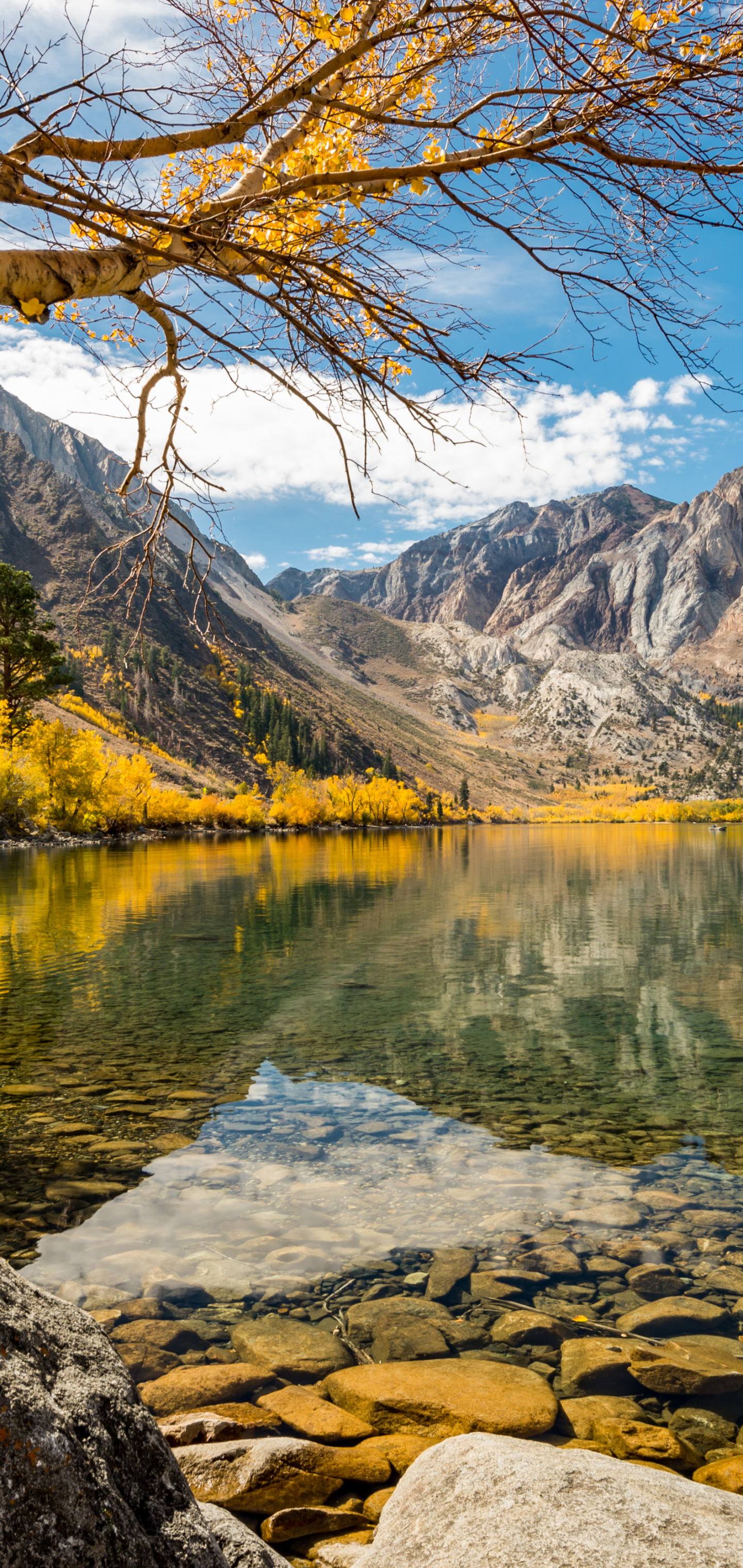 Download mobile wallpaper Lakes, Mountain, Lake, Fall, Earth, Stone for free.