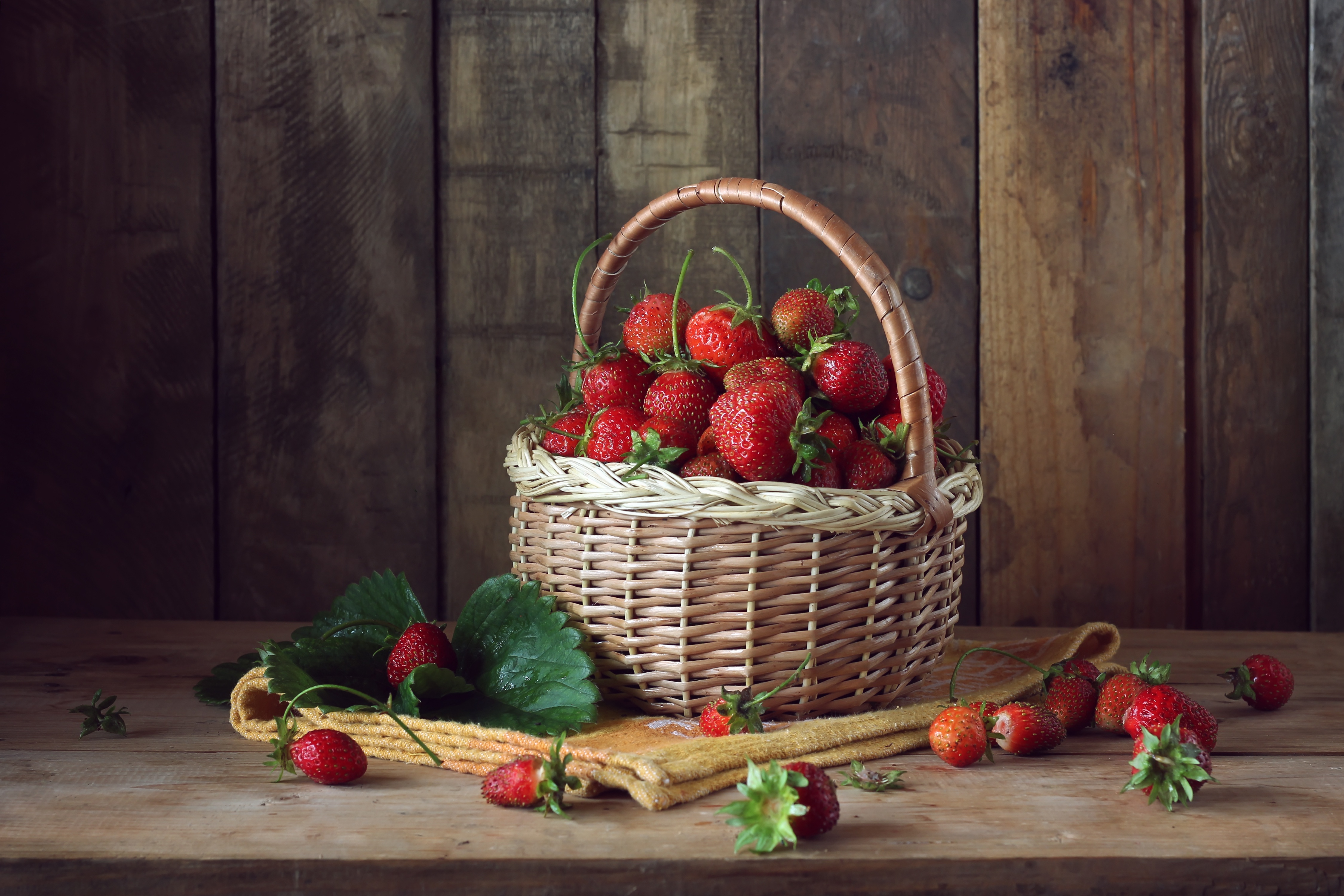 Download mobile wallpaper Fruits, Food, Strawberry, Still Life, Berry, Fruit, Basket for free.