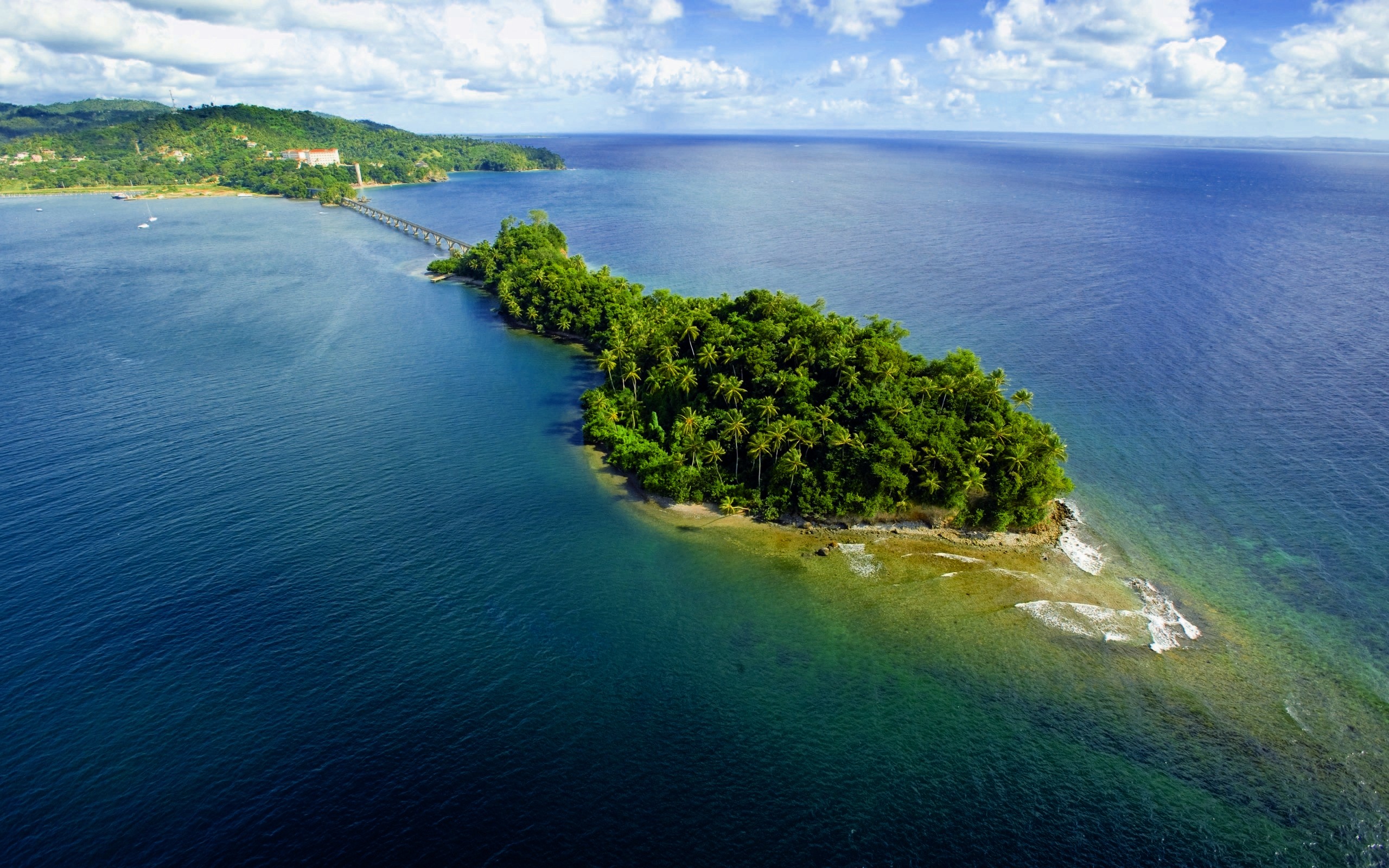 Laden Sie das Horizont, Ozean, Palme, Insel, Meer, Erde/natur-Bild kostenlos auf Ihren PC-Desktop herunter