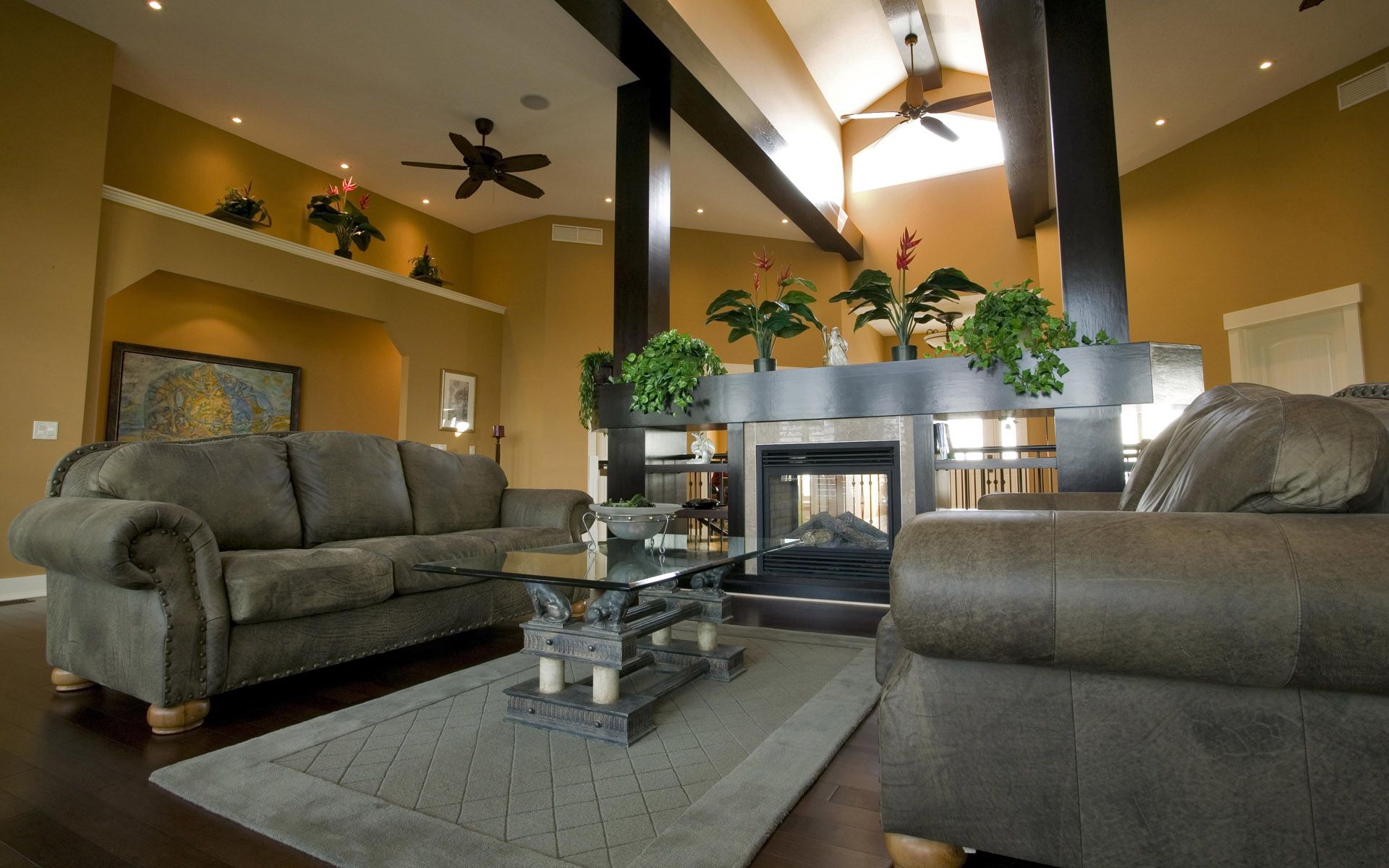 living room, miscellanea, miscellaneous, sofa, furniture, fireplace