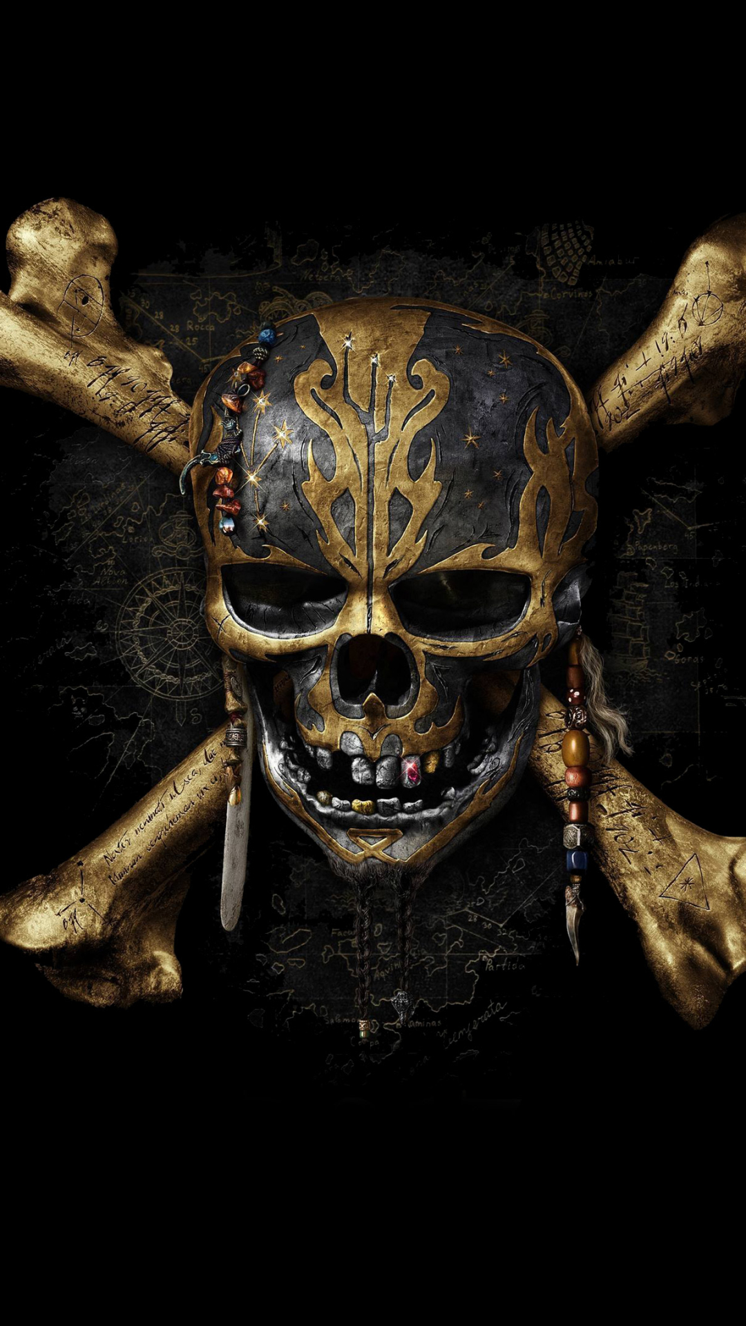 Handy-Wallpaper Fluch Der Karibik, Schädel, Skelett, Filme, Piraten Der Karibik, Pirates Of The Caribbean: Salazars Rache kostenlos herunterladen.