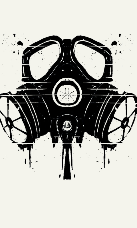 Download mobile wallpaper Dark, Gas Mask for free.