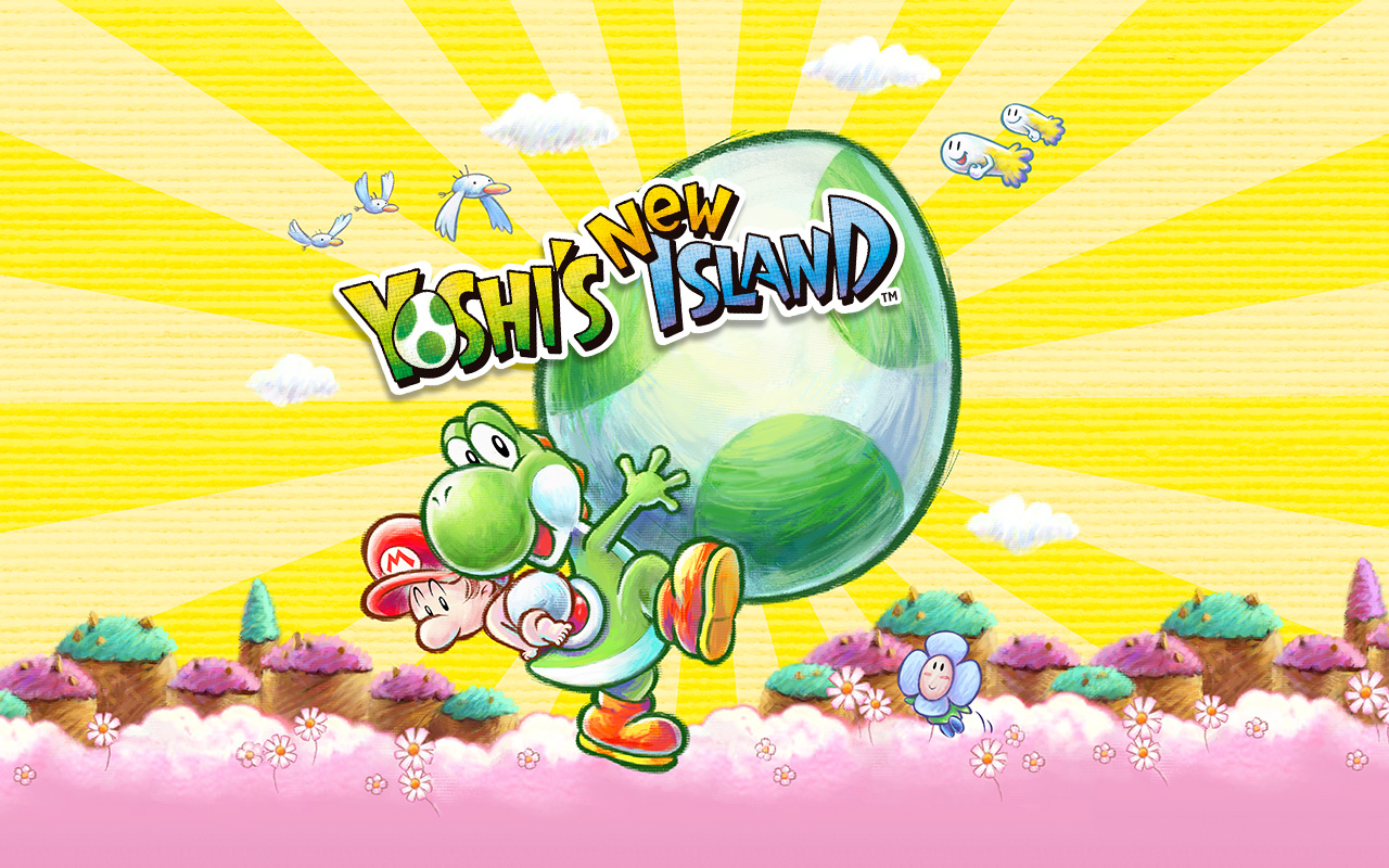 video game, baby mario, yoshi, yoshi's new island