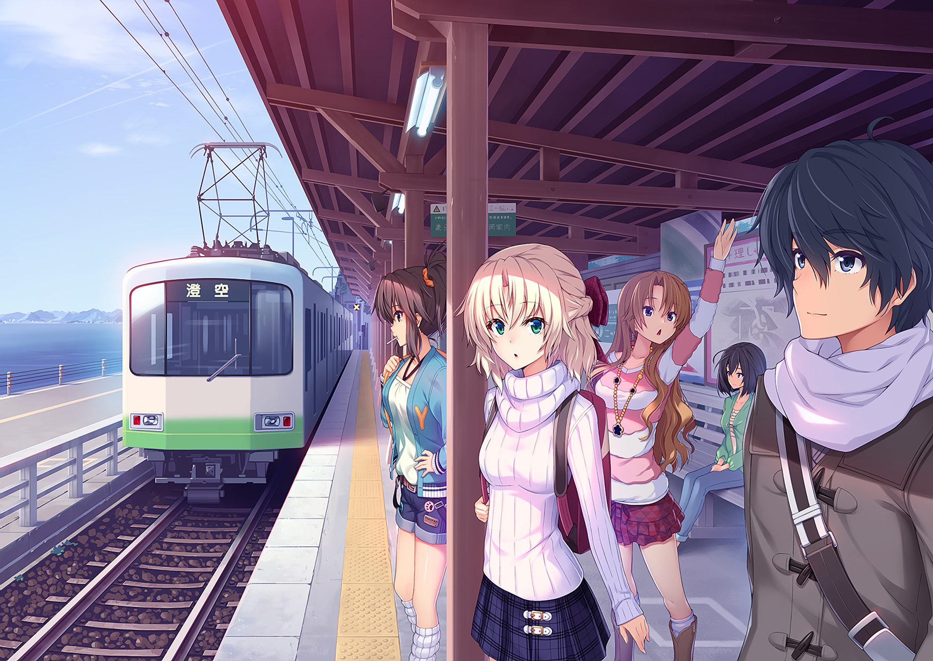Free download wallpaper Anime, Train, Memories Off on your PC desktop