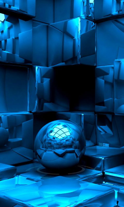 Download mobile wallpaper Abstract, Sphere, Cube for free.