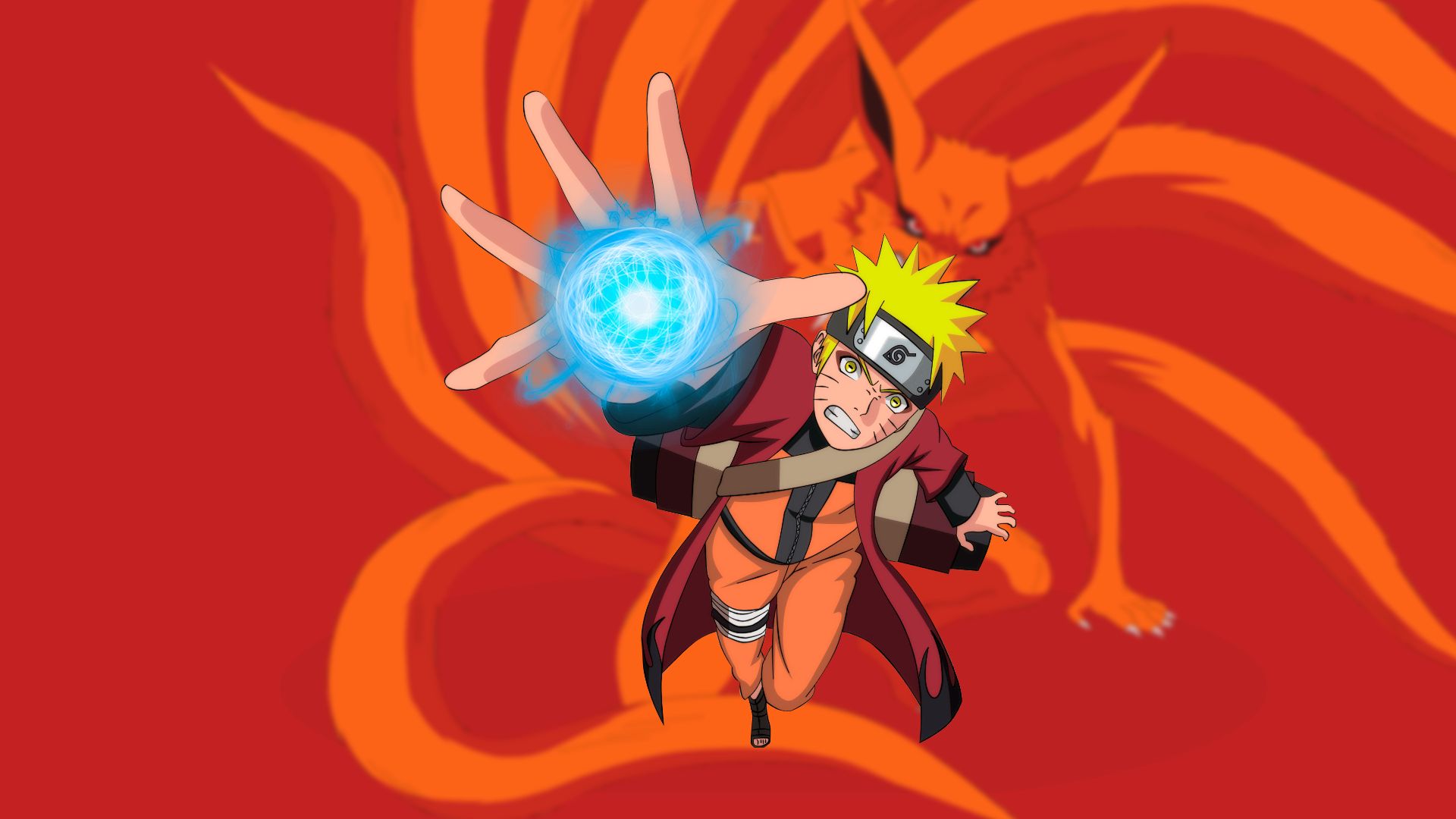 Baixar papel de parede para celular de Anime, Naruto, Naruto Uzumaki, Kurama (Naruto), Rasengan (Naruto) gratuito.