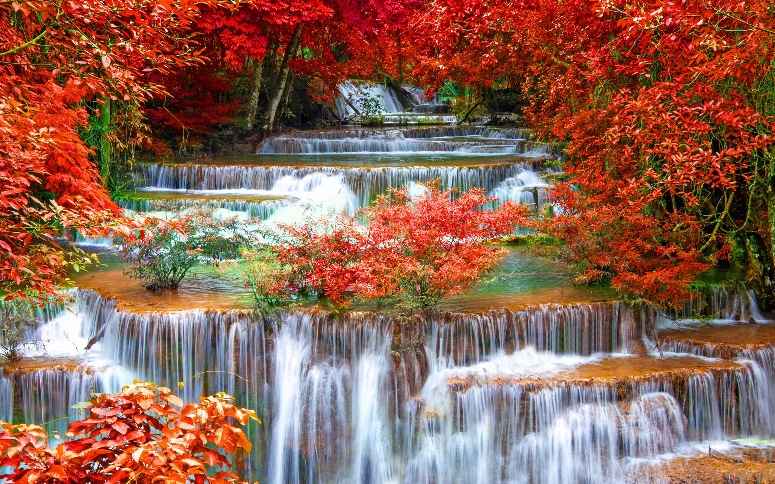Скачать картинку Осень, Водопады, Водопад, Земля/природа в телефон бесплатно.