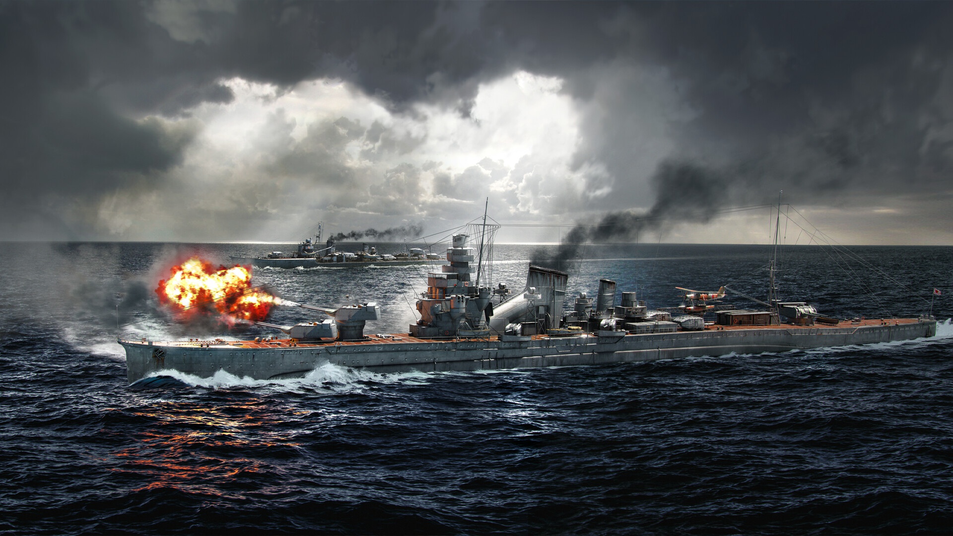 Téléchargez gratuitement l'image Jeux Vidéo, World Of Warships, Navires De Guerre sur le bureau de votre PC