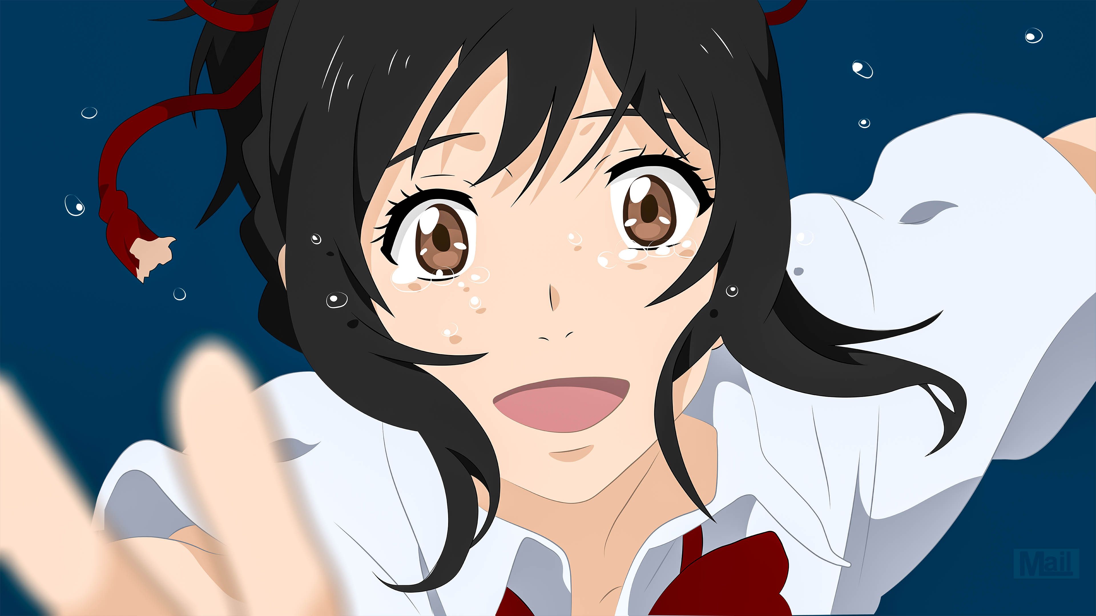 Download mobile wallpaper Anime, Vector, Minimalist, Your Name, Mitsuha Miyamizu for free.