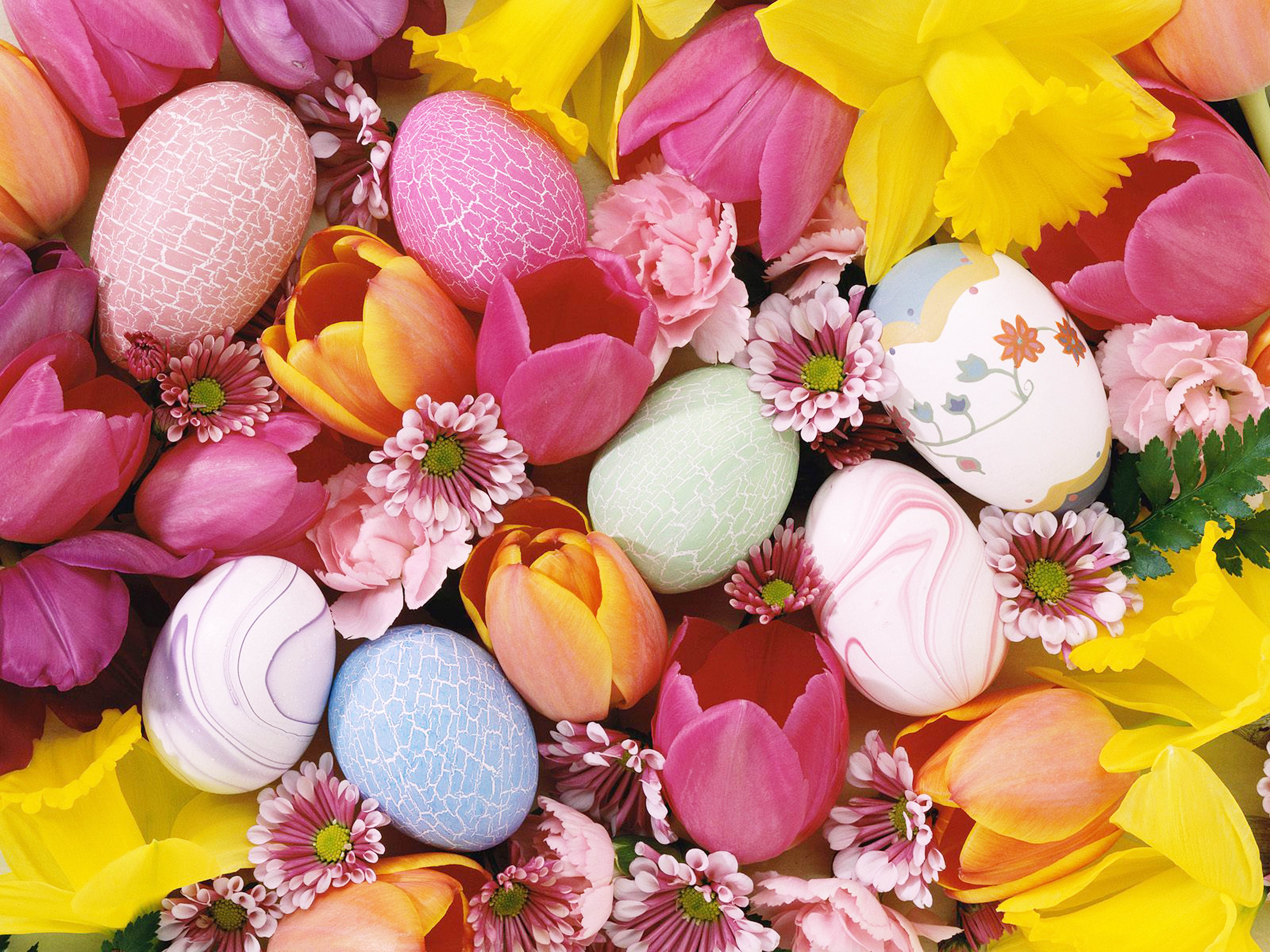 95399 télécharger l'image eggs, de pâques, nourriture, contexte, tulipes - fonds d'écran et économiseurs d'écran gratuits
