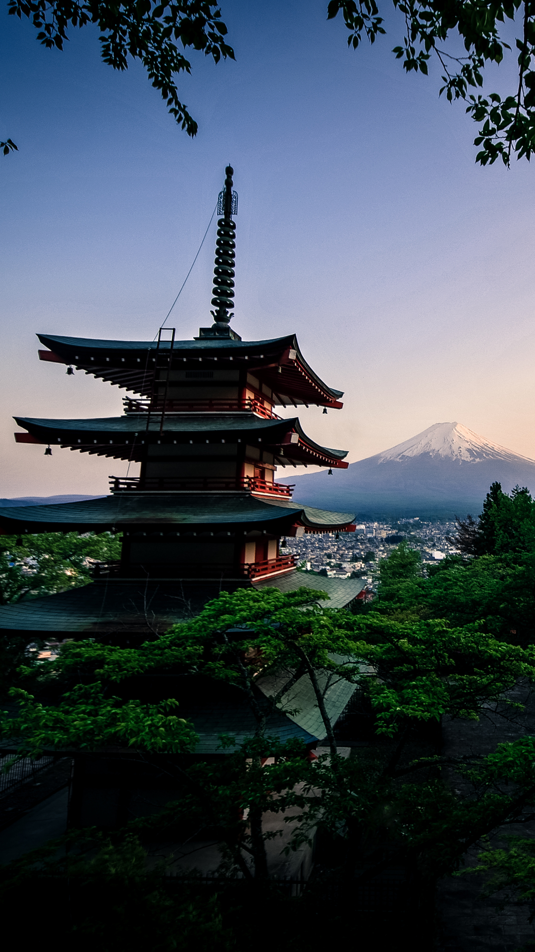 Скачати мобільні шпалери Земля, Пагода, Японія, Храм, Вулкан, Гора Фудзі, Вулкани безкоштовно.