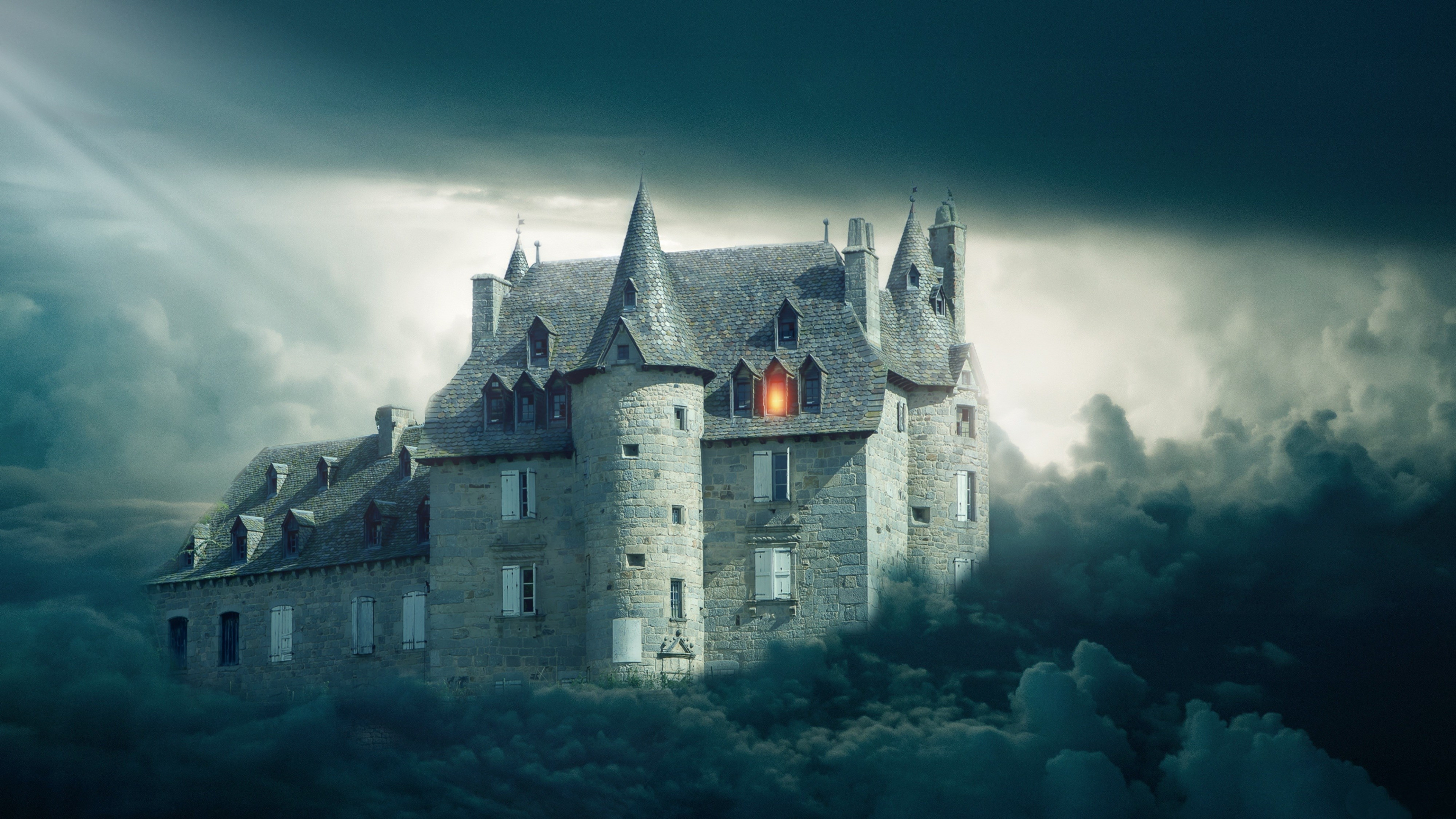 Download mobile wallpaper Fantasy, Castles, Cloud, Castle for free.