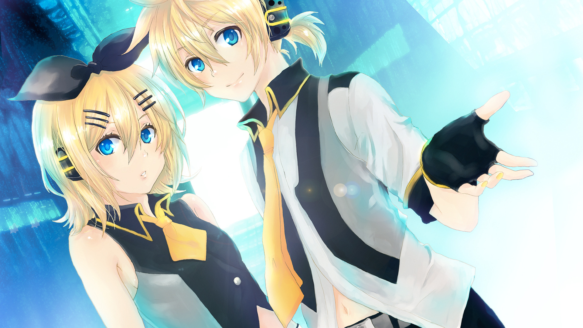 Laden Sie das Vocaloid, Animes, Rin Kagamine, Len Kagamine-Bild kostenlos auf Ihren PC-Desktop herunter