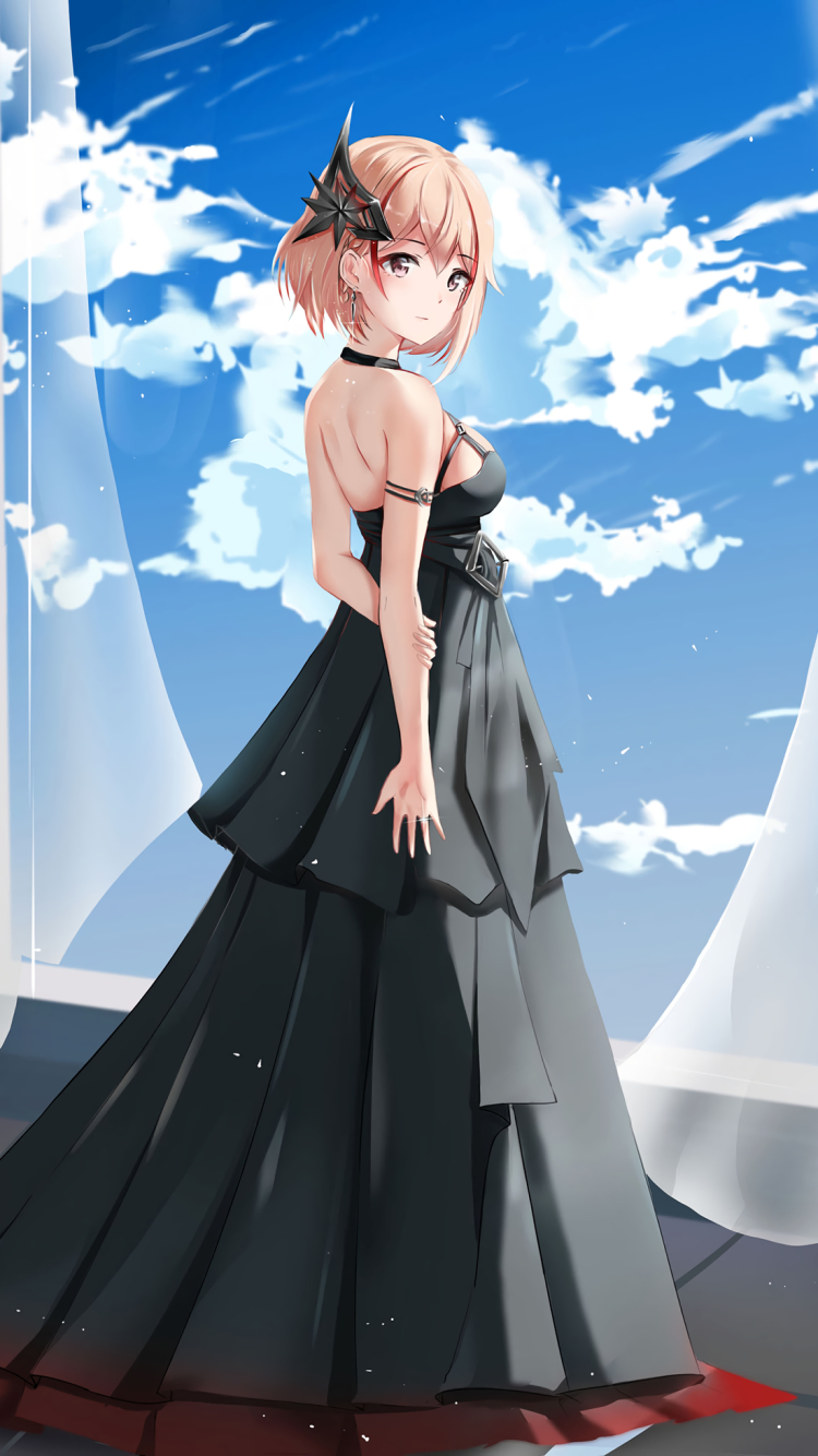 Download mobile wallpaper Anime, Blonde, Black Dress, Azur Lane, Roon (Azur Lane) for free.
