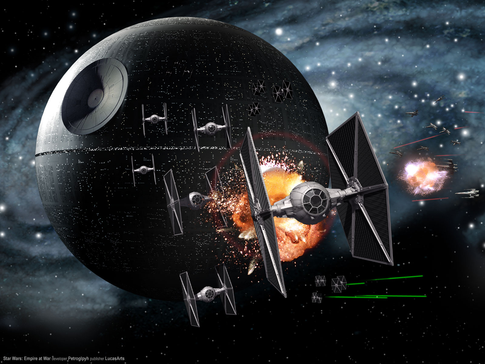 521313 descargar fondo de pantalla ala x, videojuego, la guerra de las galaxias, star wars: empire at war, estrella de la muerte, caza tie: protectores de pantalla e imágenes gratis