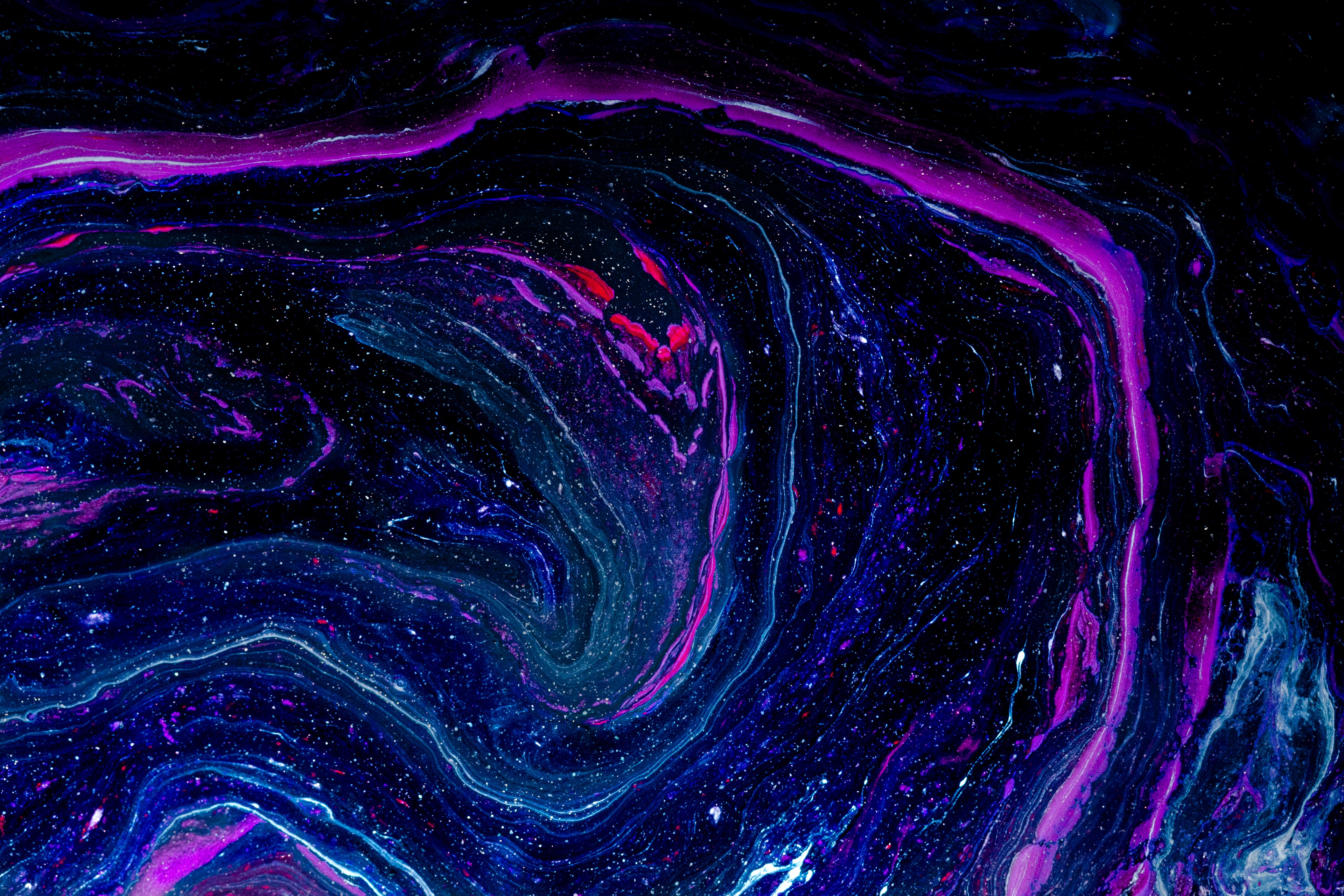 paint, blue, tinsel, abstract, divorces, distortion, sequins Smartphone Background