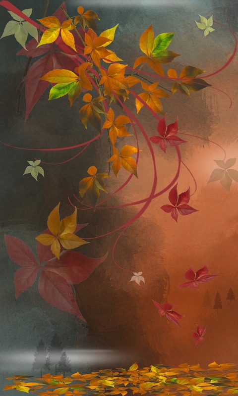 Скачать картинку Природа, Осень, Лист, Листва, Падать, Художественные в телефон бесплатно.
