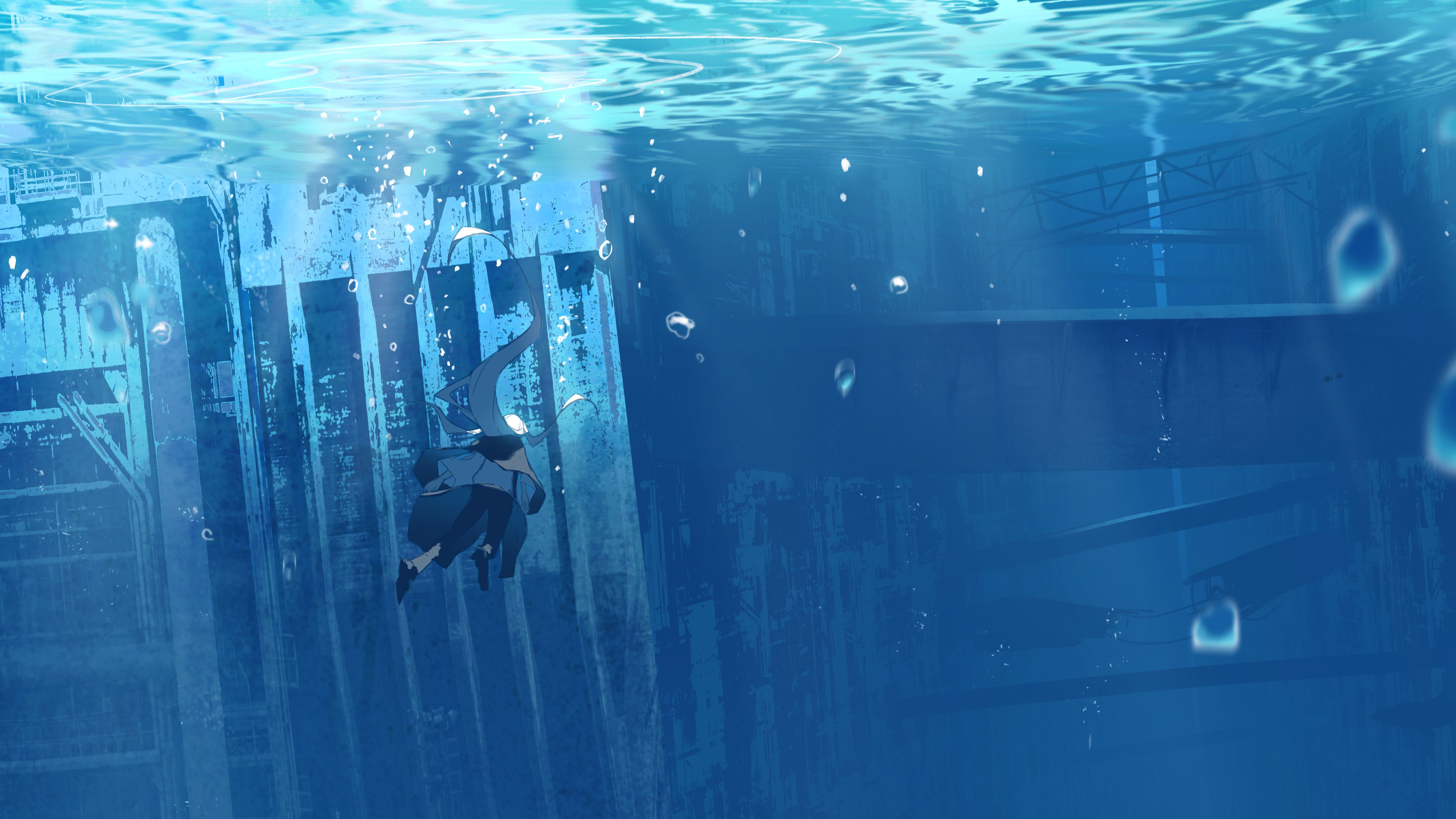 1532349 Bild herunterladen animes, underwater es ist erwacht - Hintergrundbilder und Bildschirmschoner kostenlos