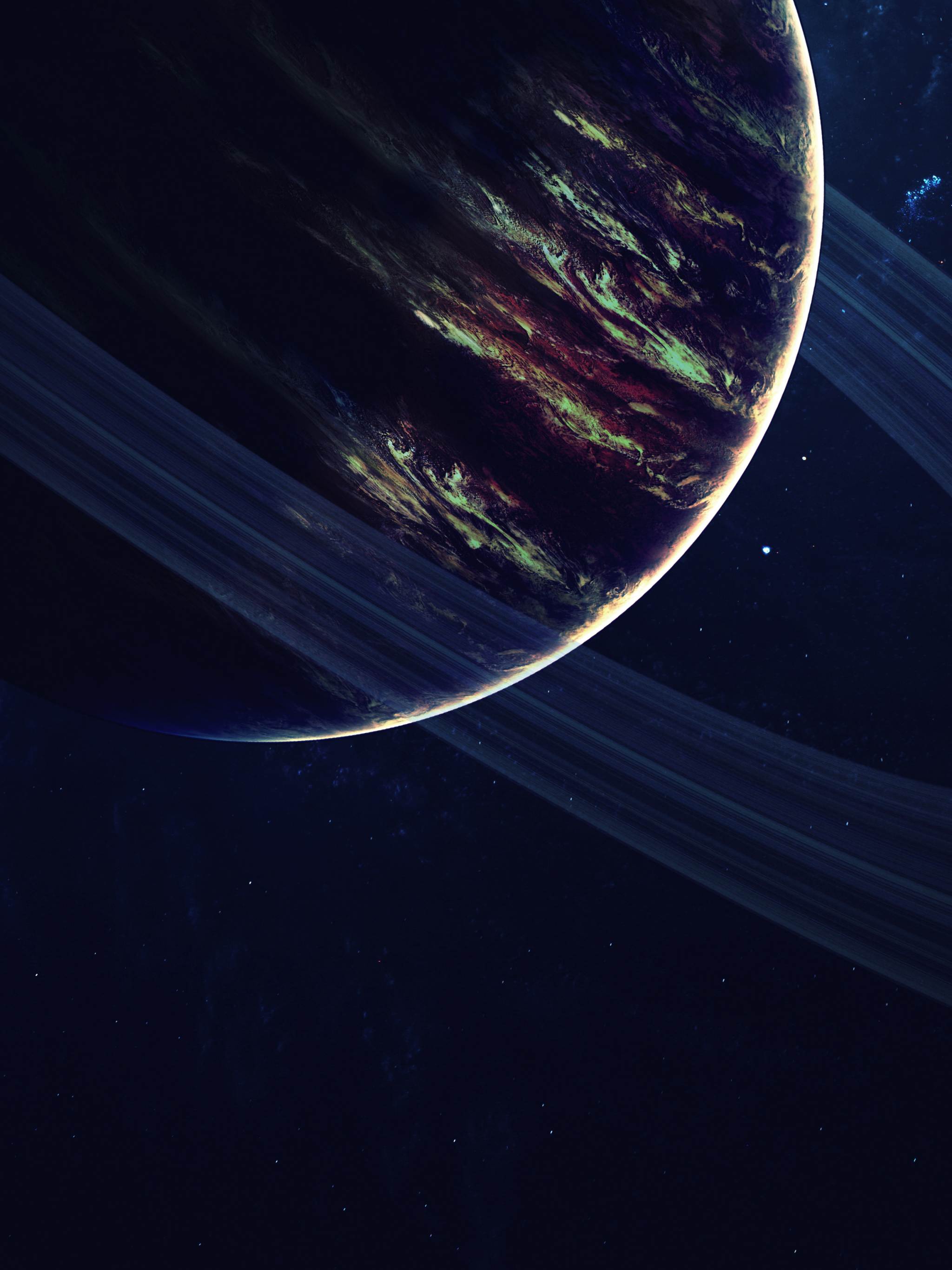 Handy-Wallpaper Planet, Science Fiction, Planetenring, Planetarischer Ring kostenlos herunterladen.