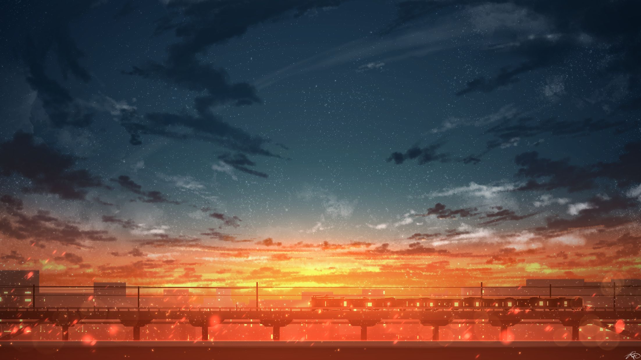 Free download wallpaper Anime, Sky on your PC desktop