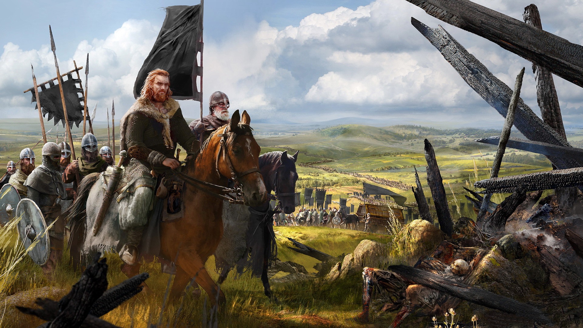 Free download wallpaper Fantasy, Warrior, Horse, Viking on your PC desktop