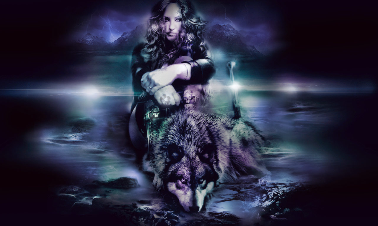 Download mobile wallpaper Fantasy, Gothic, Dark, Wolf for free.
