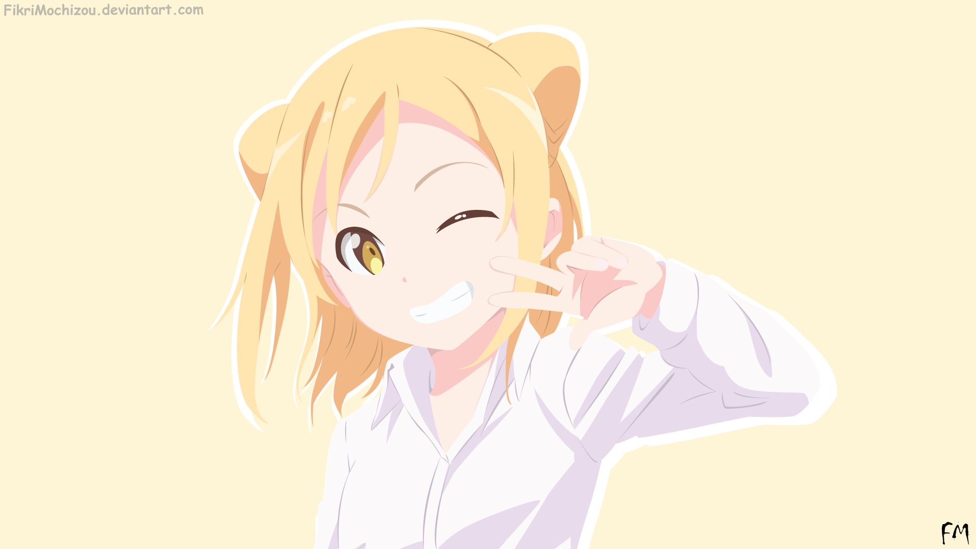 809290 Hintergrundbild herunterladen animes, demi chan wa kataritai, blondinen, hikari takanashi, lächeln, gelbe augen - Bildschirmschoner und Bilder kostenlos