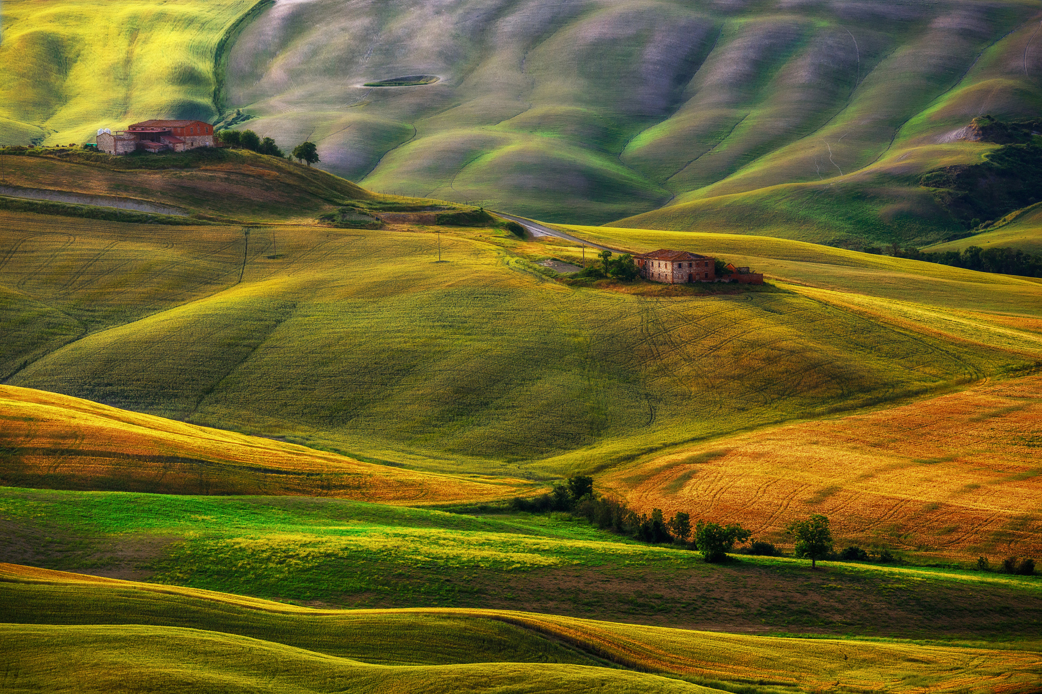 Free download wallpaper Landscape, Italy, House, Field, Hill, Photography, Tuscany on your PC desktop