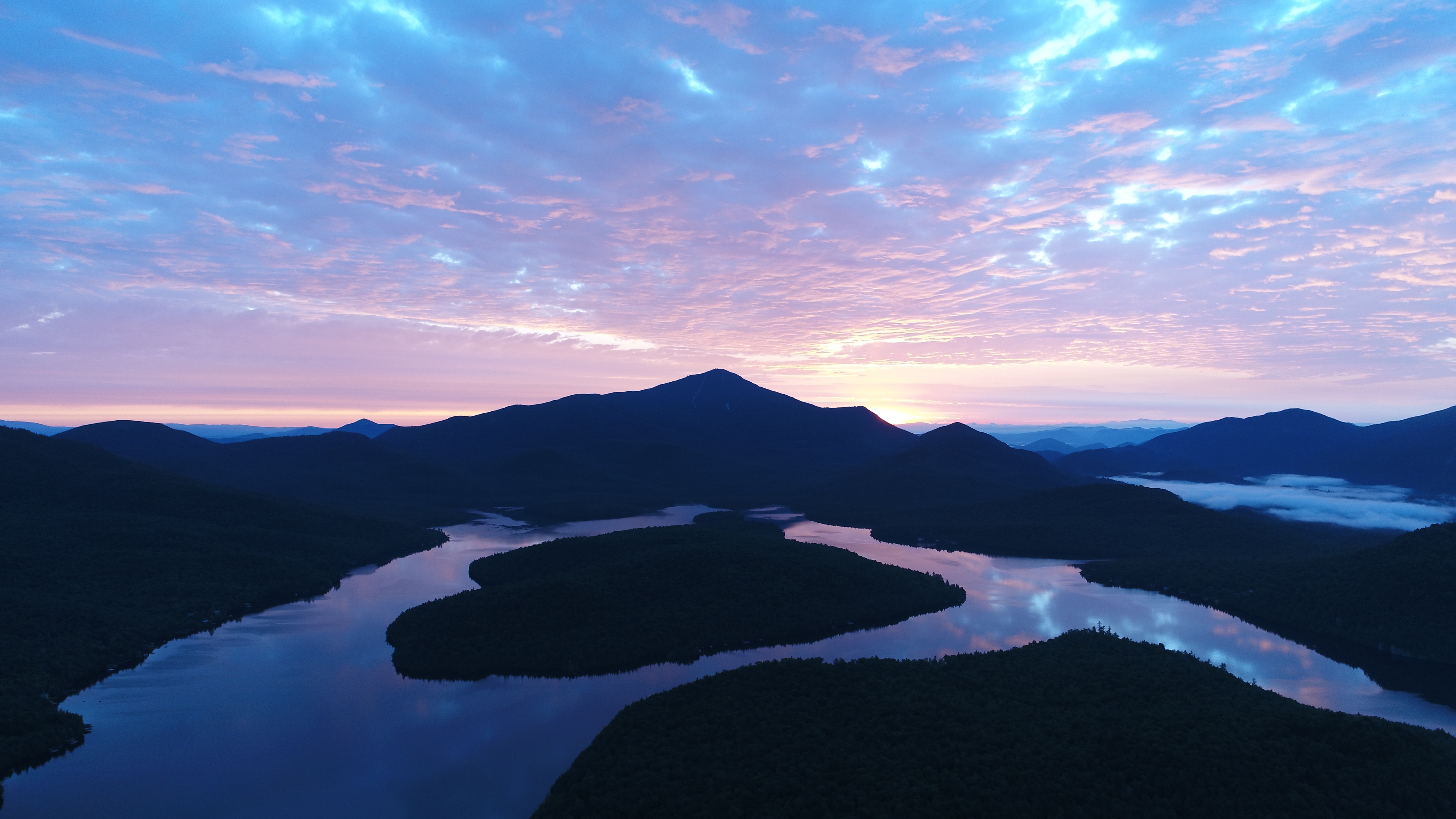 PCデスクトップに自然, 日没, 山脈, 湖, イブニング, 夕方画像を無料でダウンロード