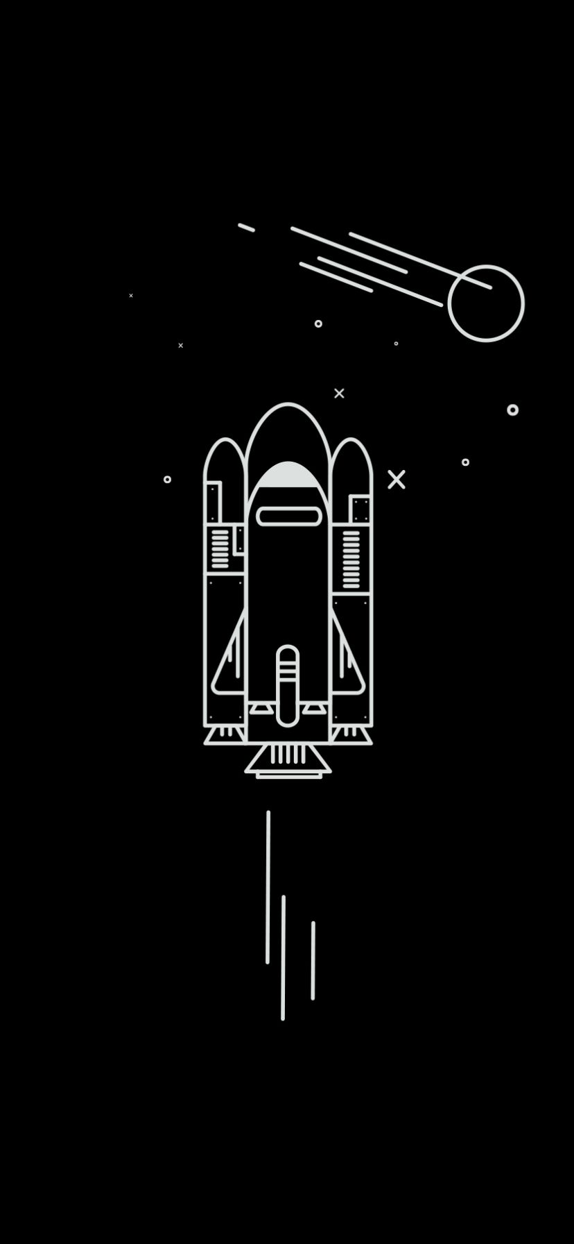 Download mobile wallpaper Space, Artistic, Minimalist, Space Shuttle for free.