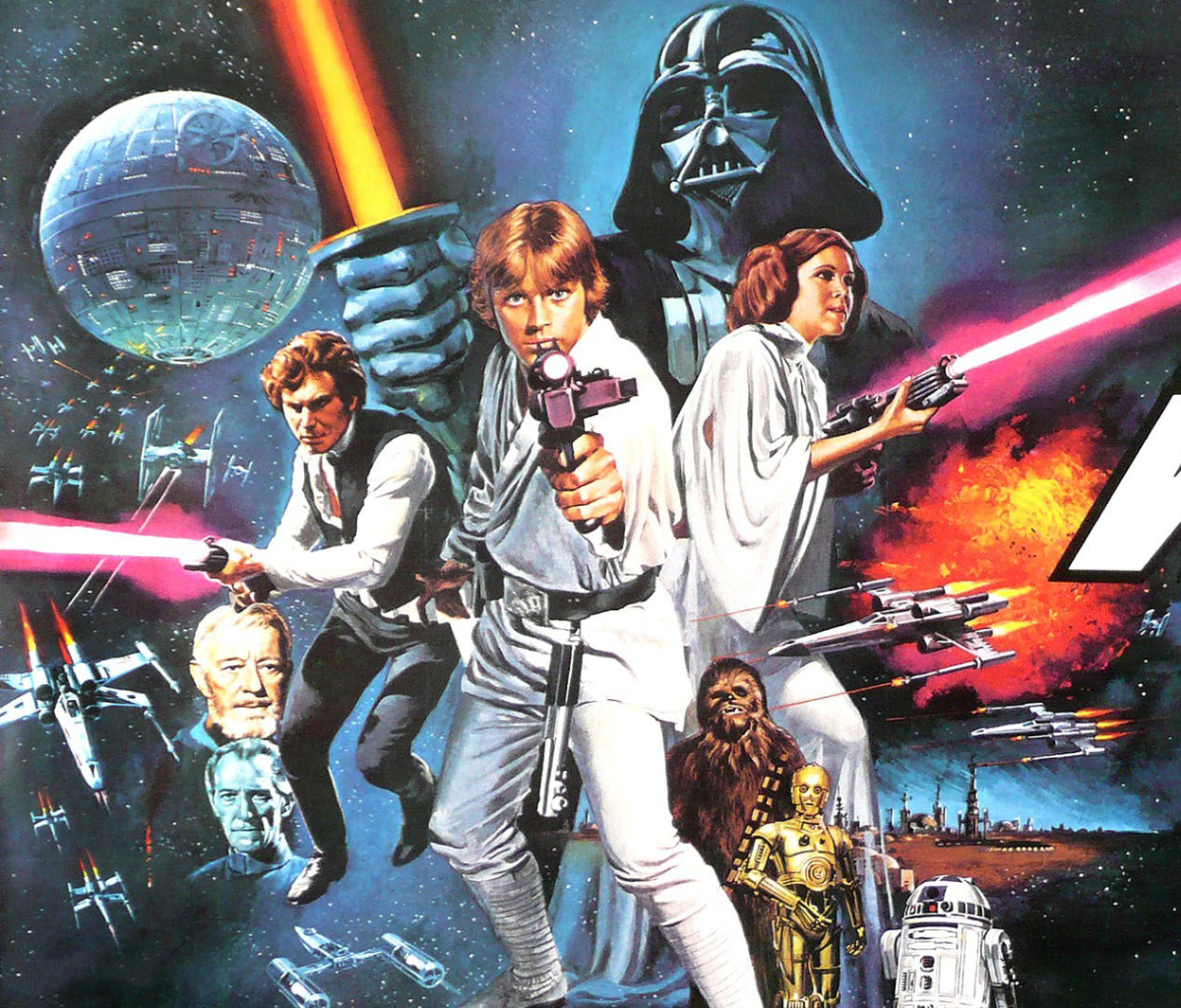 Handy-Wallpaper Darth Vader, Filme, Krieg Der Sterne, Luke Skywalker, Todesstern, Prinzessin Leia, Star Wars Episode Iv: Eine Neue Hoffnung kostenlos herunterladen.