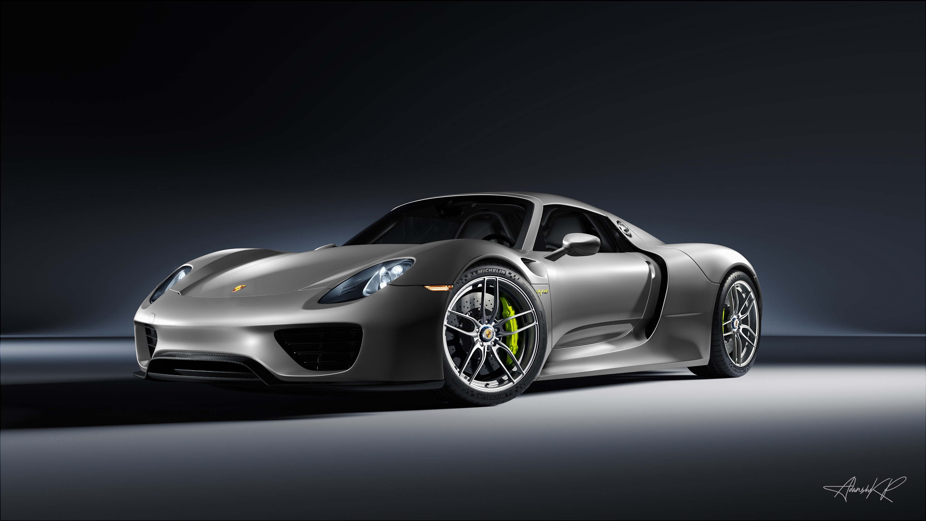 Free download wallpaper Porsche, Car, Vehicles, Silver Car, Porsche 918 Spyder on your PC desktop