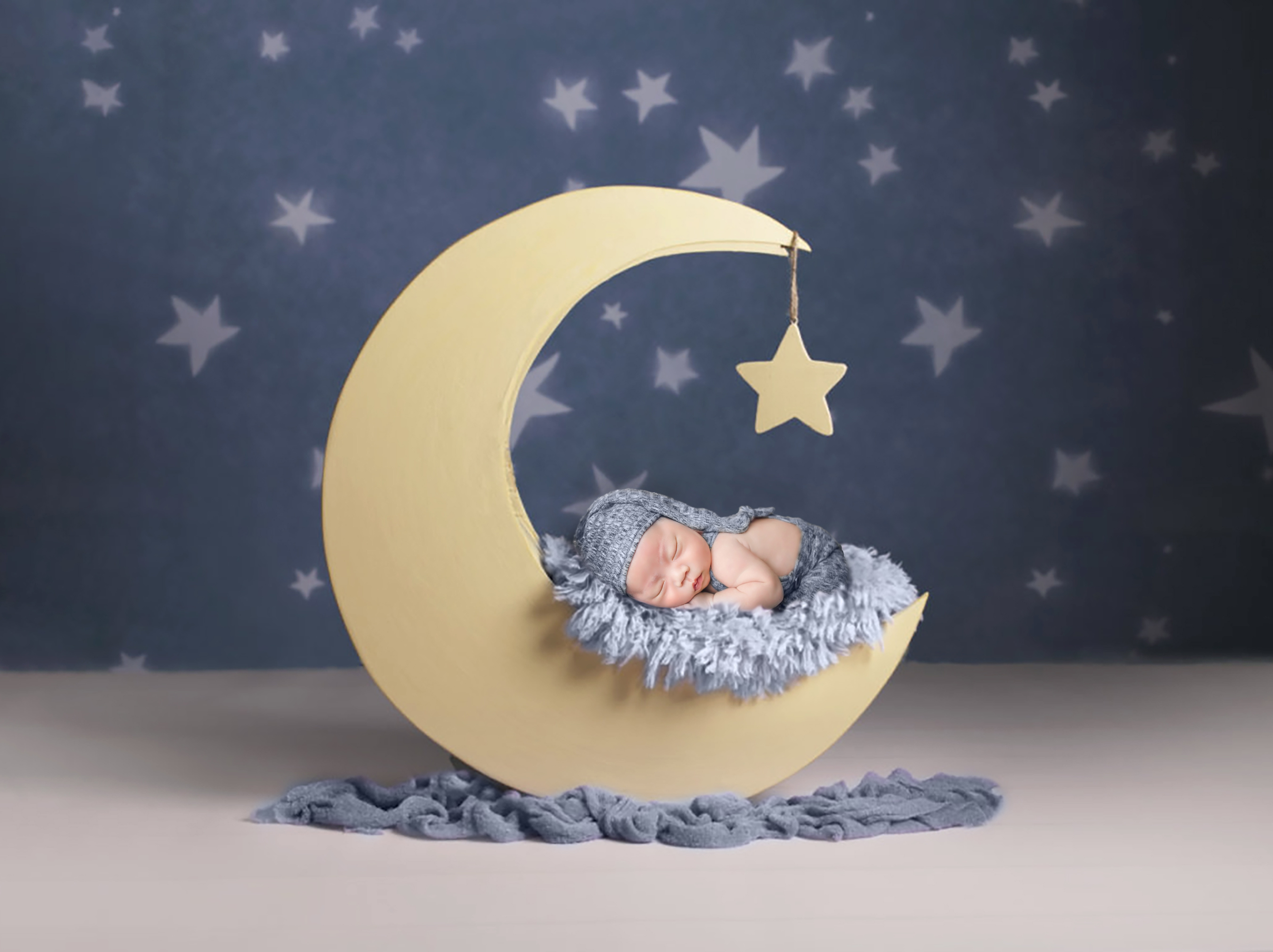 Download mobile wallpaper Sleeping, Photography, Crescent, Baby for free.