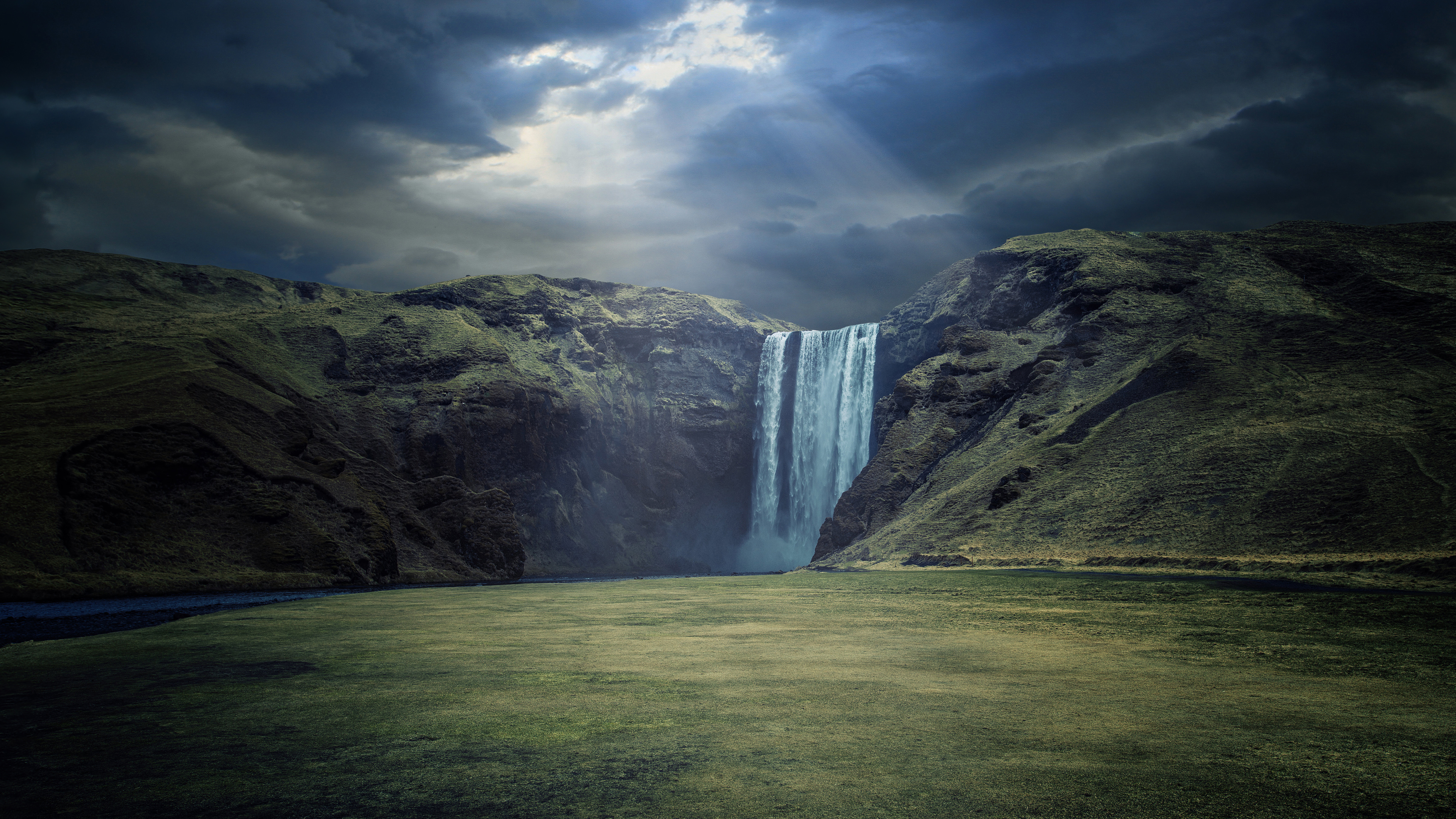 Download mobile wallpaper Earth, Iceland, Skógafoss for free.